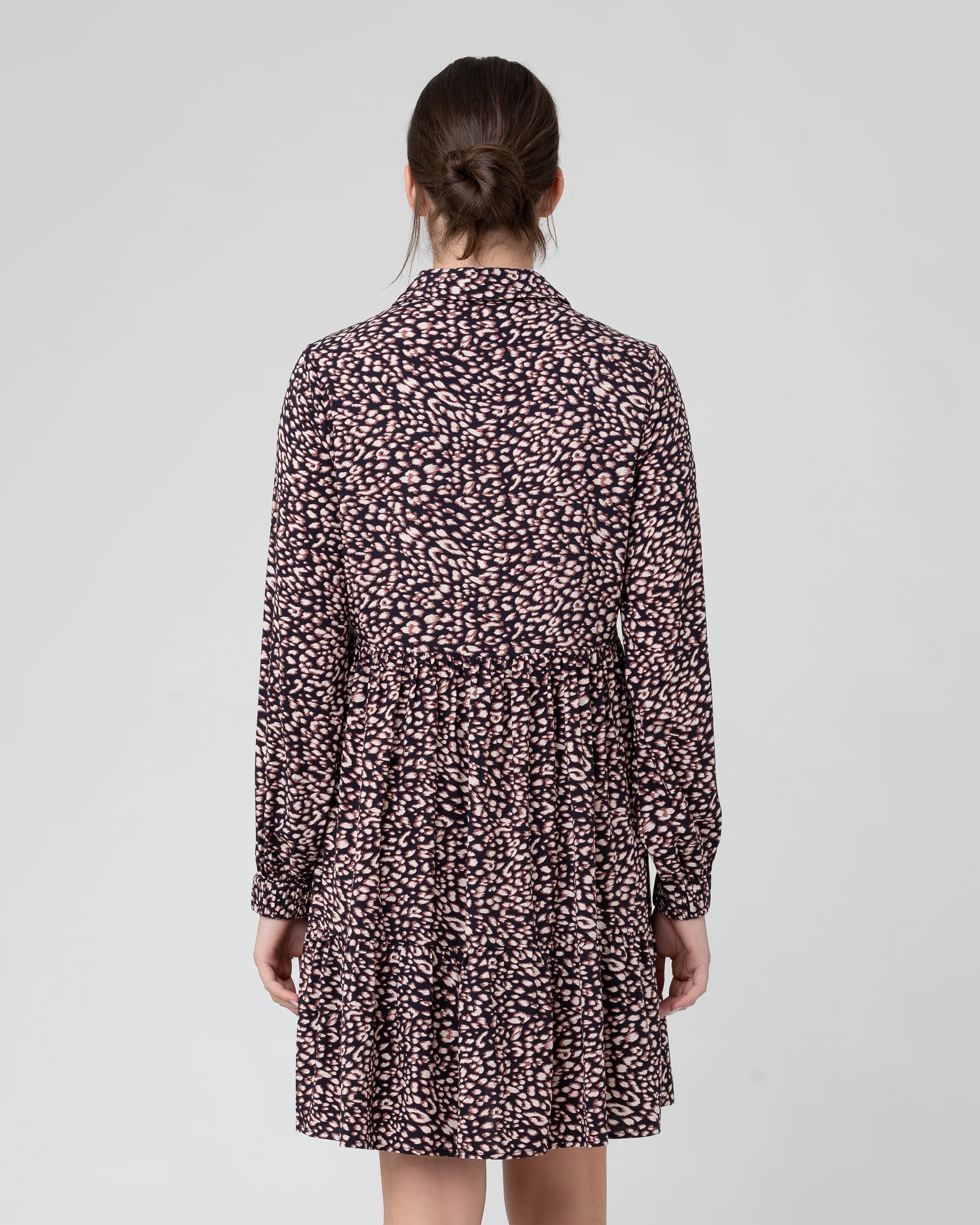 Leah Button Through Dress  Midnight - Image 3