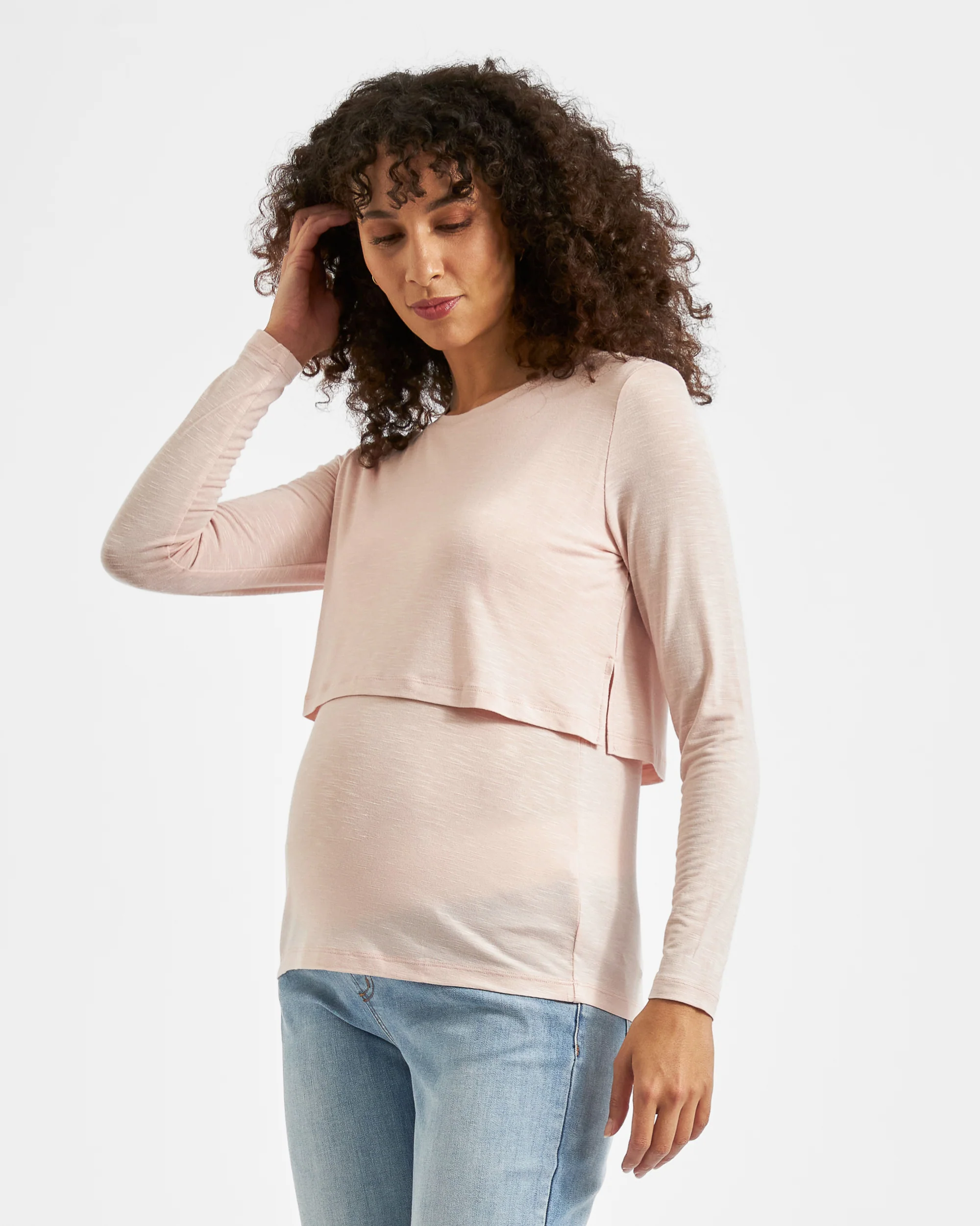 Leah Nursing Top Pink Sand