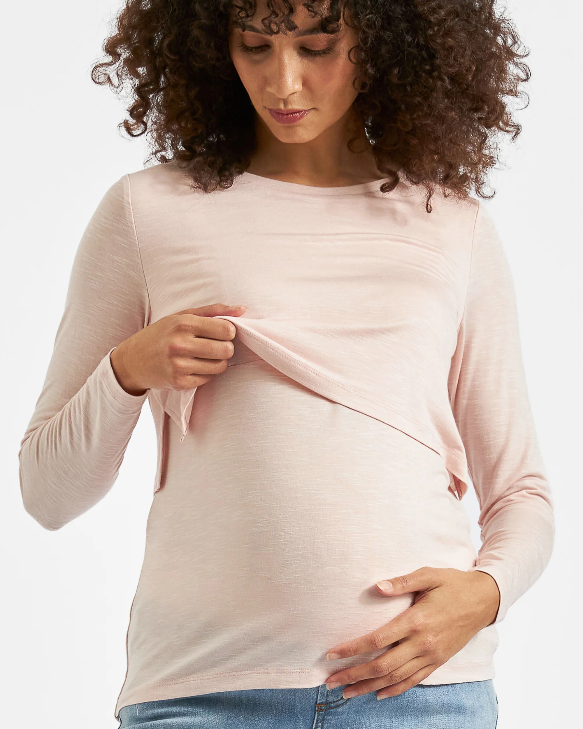 Leah Nursing Top Pink Sand - Image 2