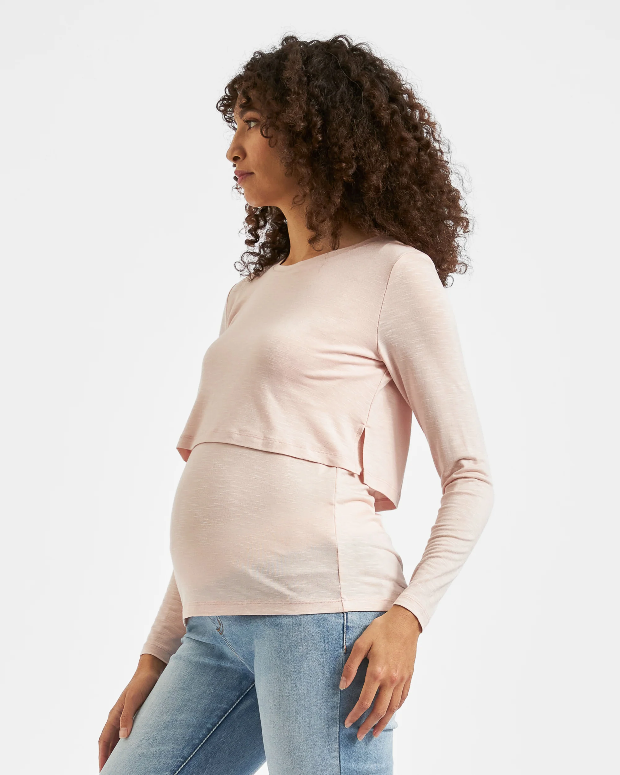 Leah Nursing Top Pink Sand - Image 3
