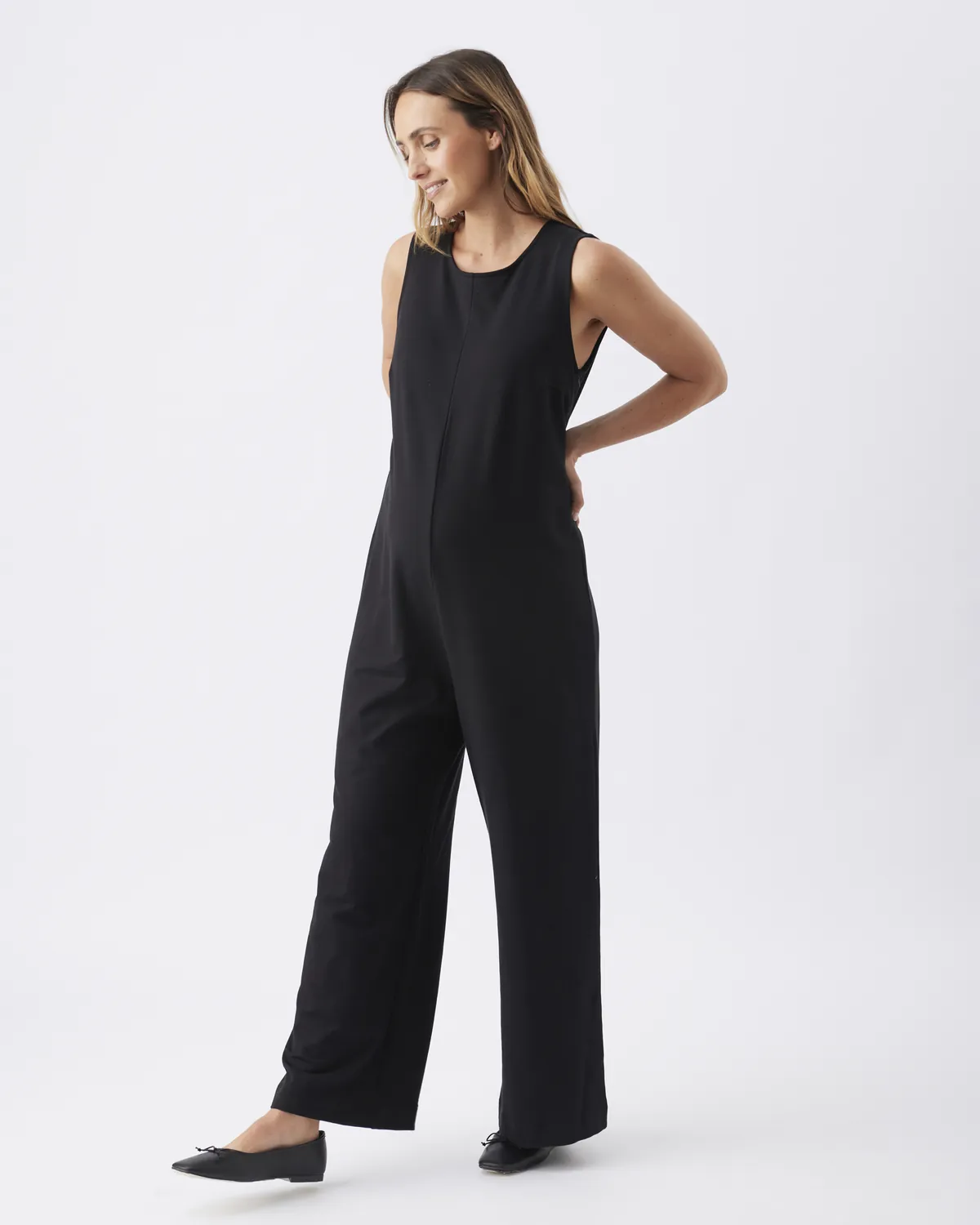 Leni Nursing Jumpsuit  Black - Image 3