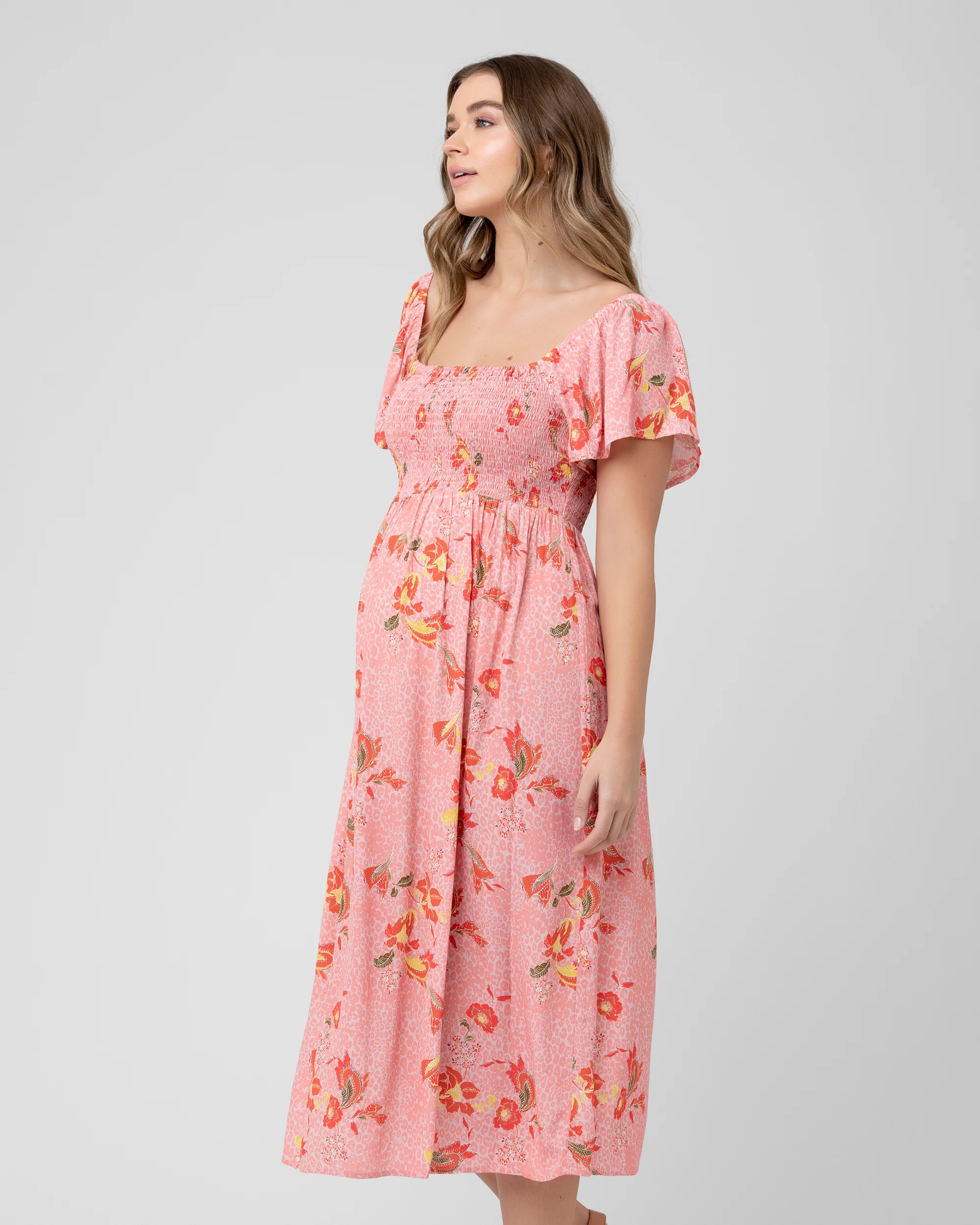 Libby Smocked Dress  Pink - Image 3