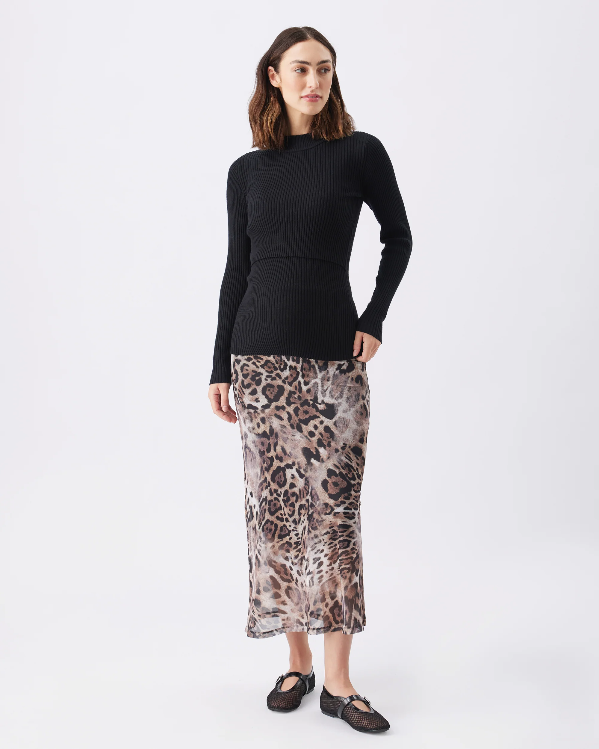 Lift Up Nursing Knit  Black - Image 6