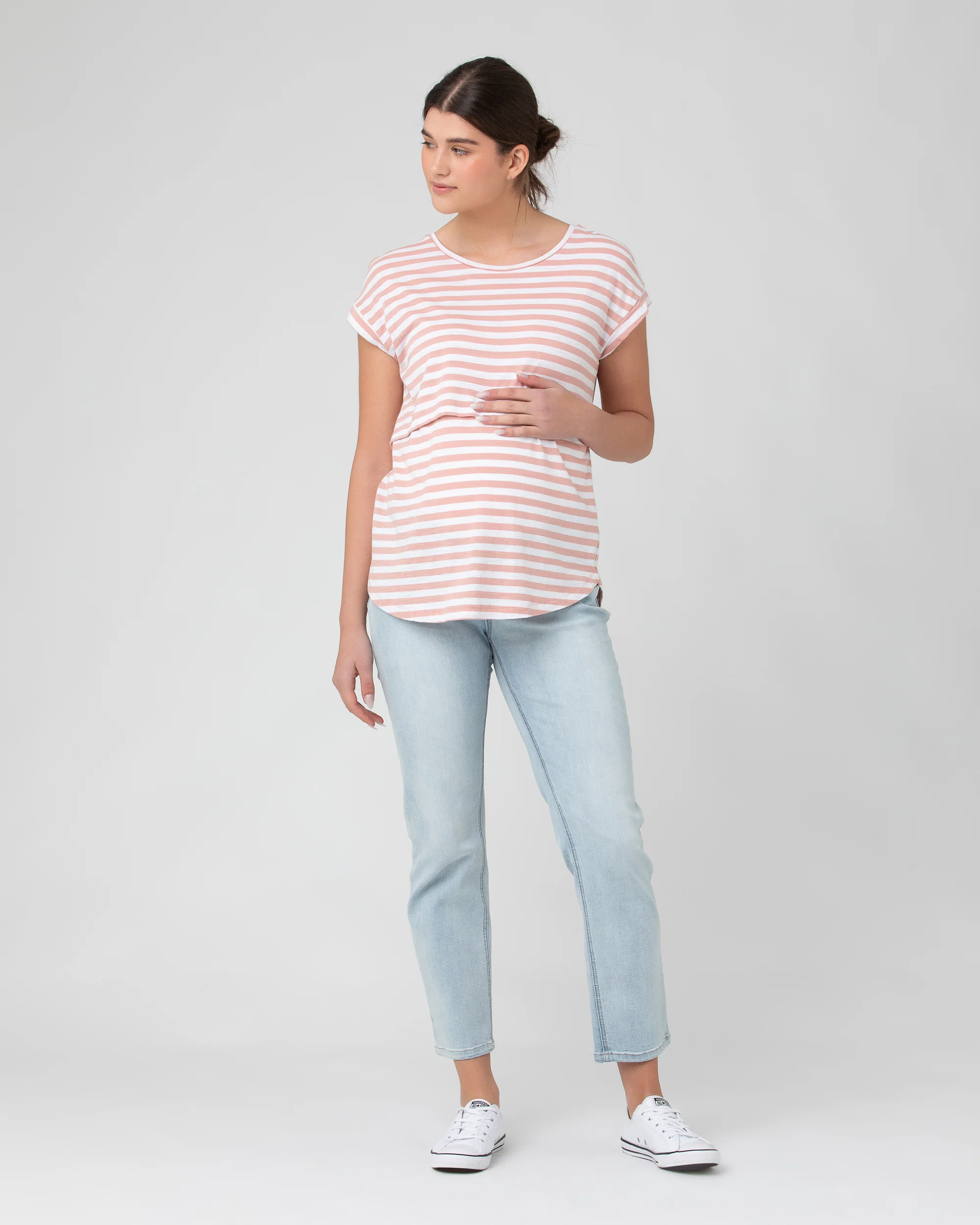 Lionel Nursing Tee Dusty Pink / White - Image 5