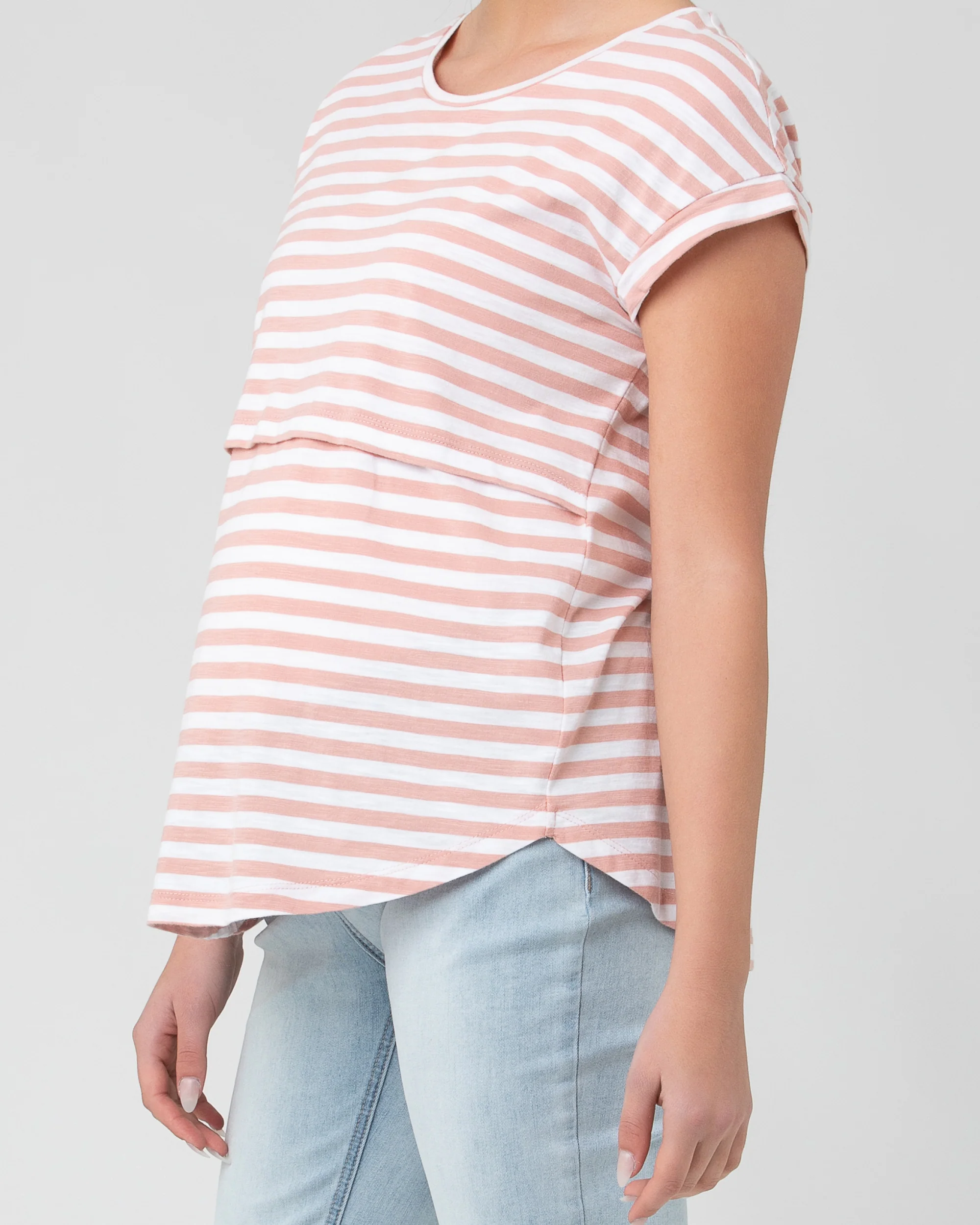 Lionel Nursing Tee Dusty Pink / White - Image 6