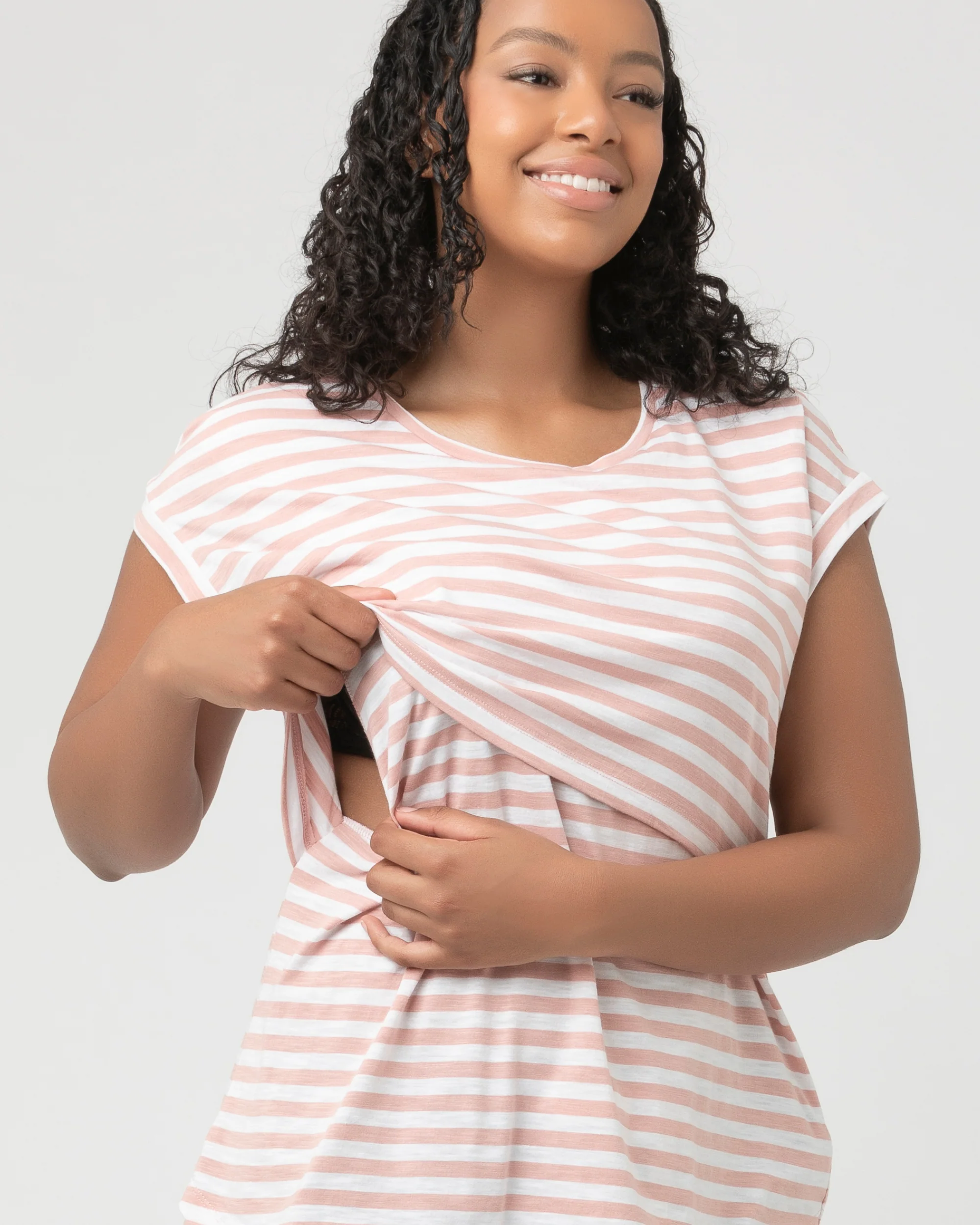 Lionel Nursing Tee Dusty Pink / White - Image 7