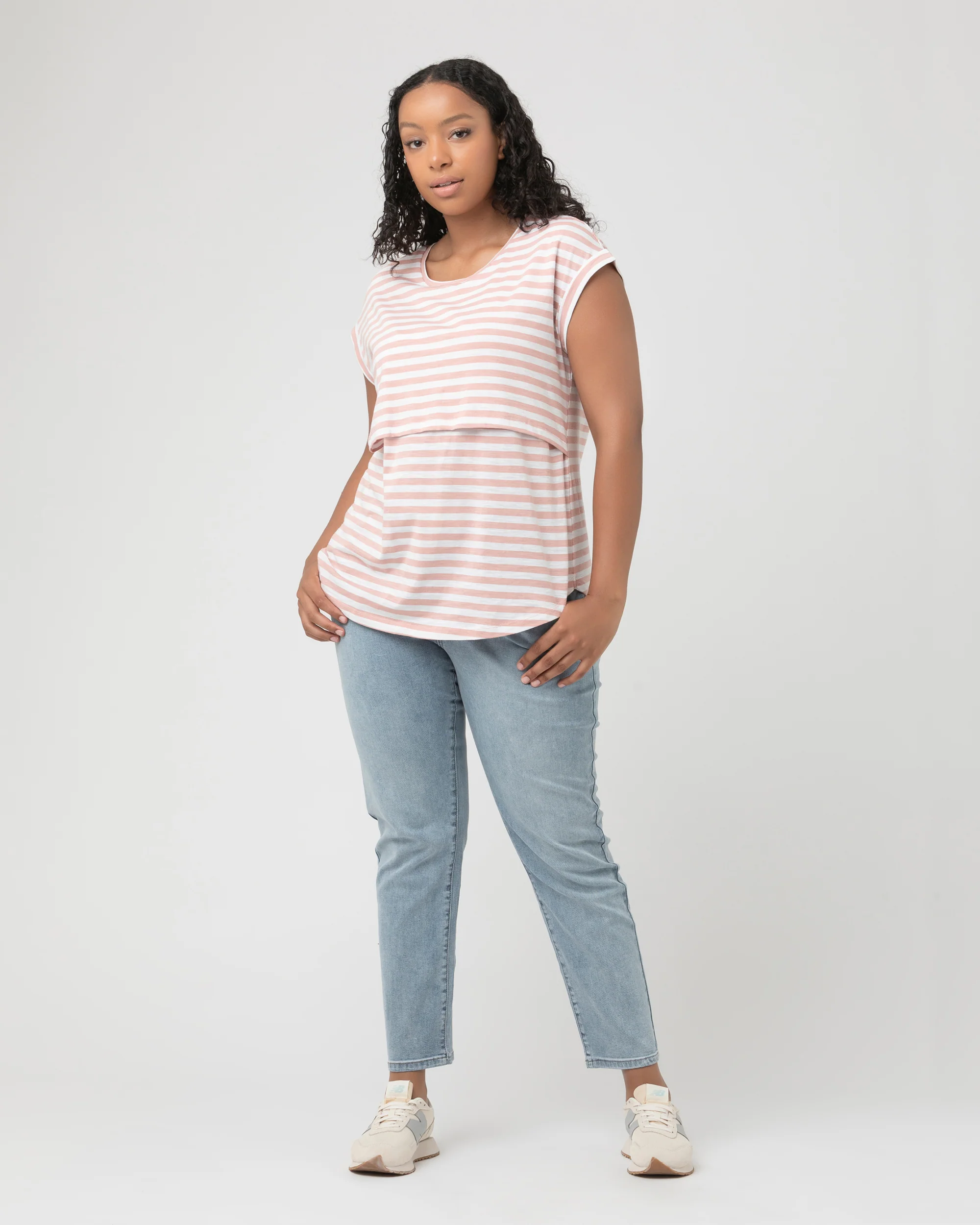 Lionel Nursing Tee Dusty Pink / White - Image 9