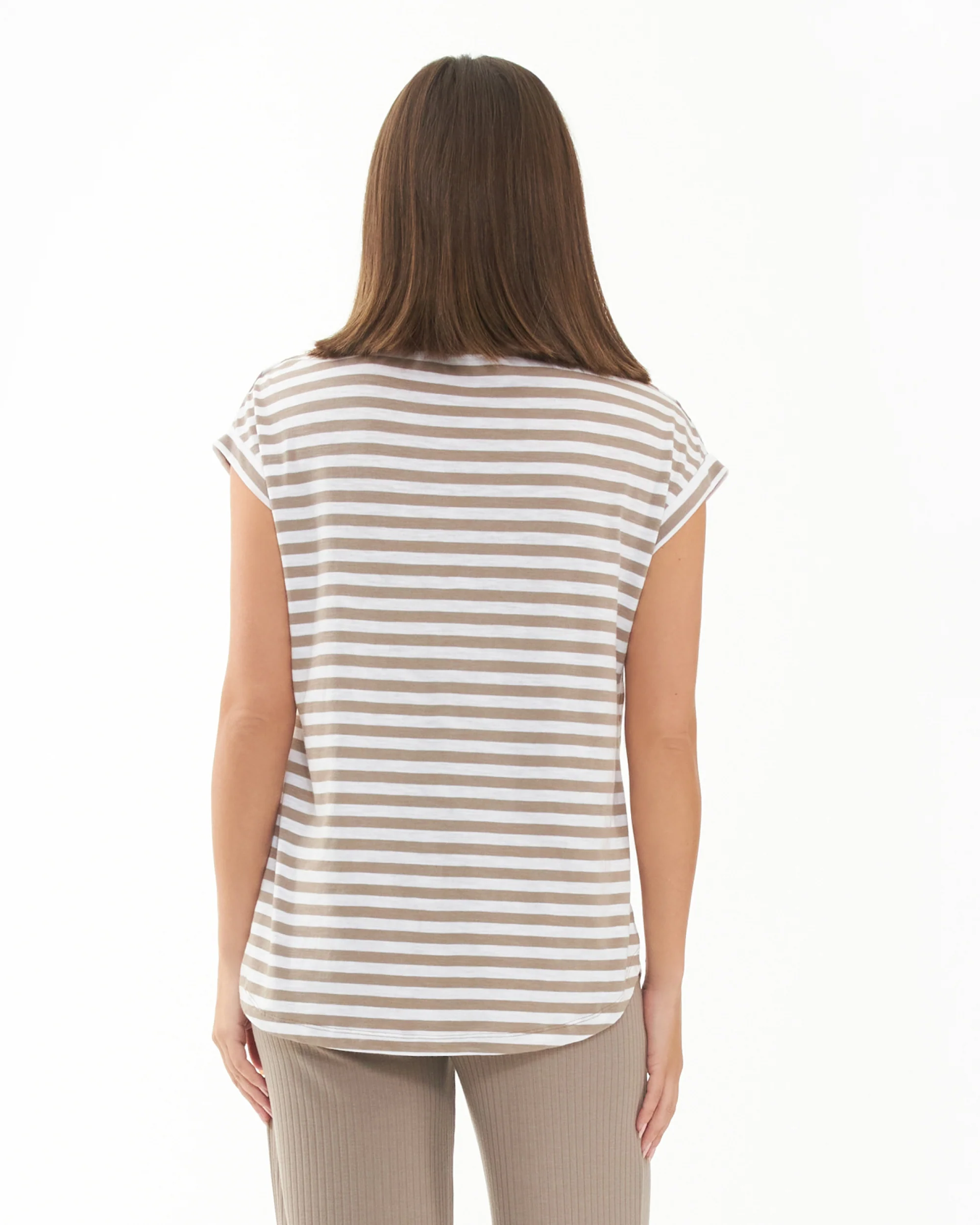 Lionel Nursing Tee Taupe / White - Image 4