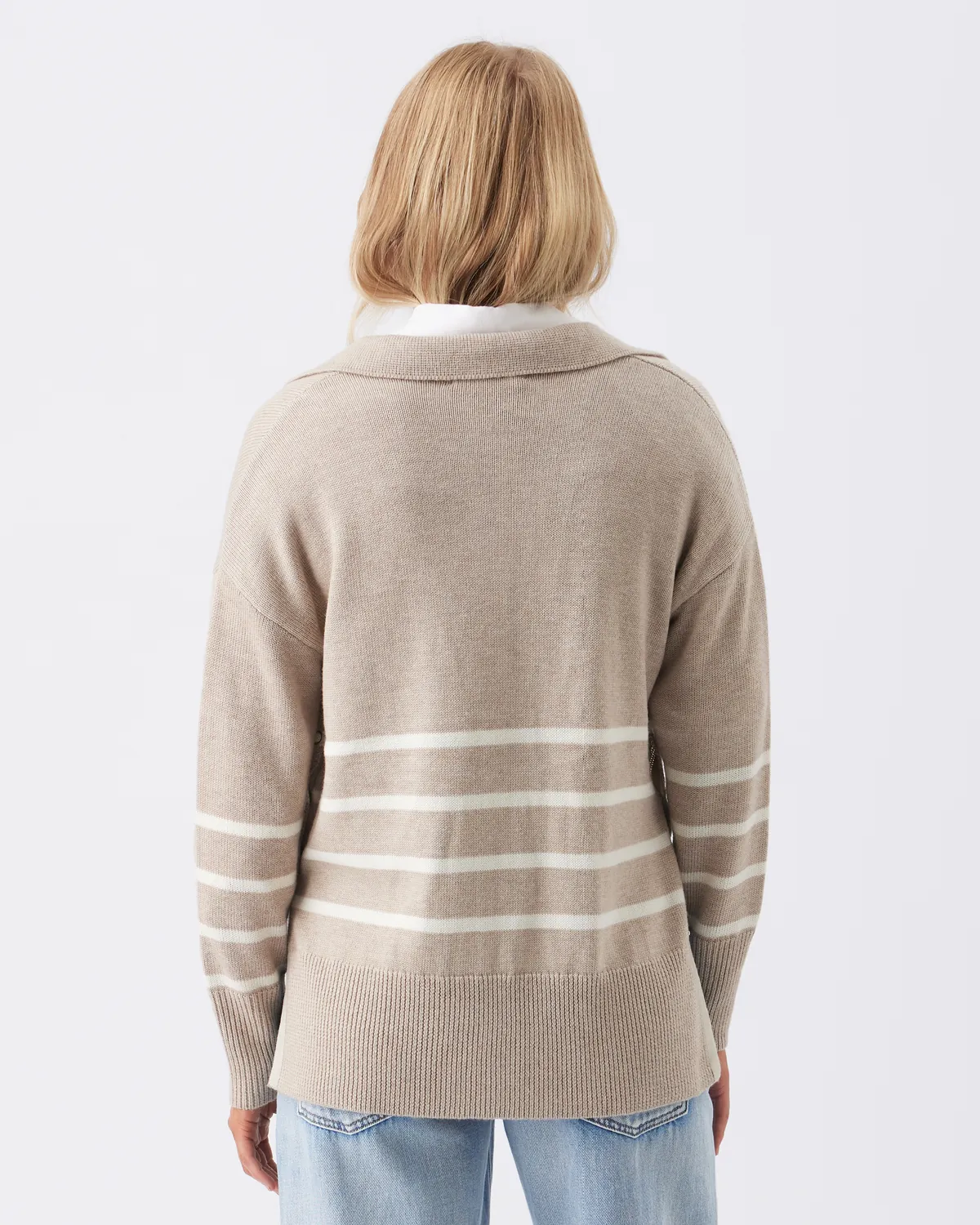Lori Nursing Knit  Latte / Chalk - Image 6
