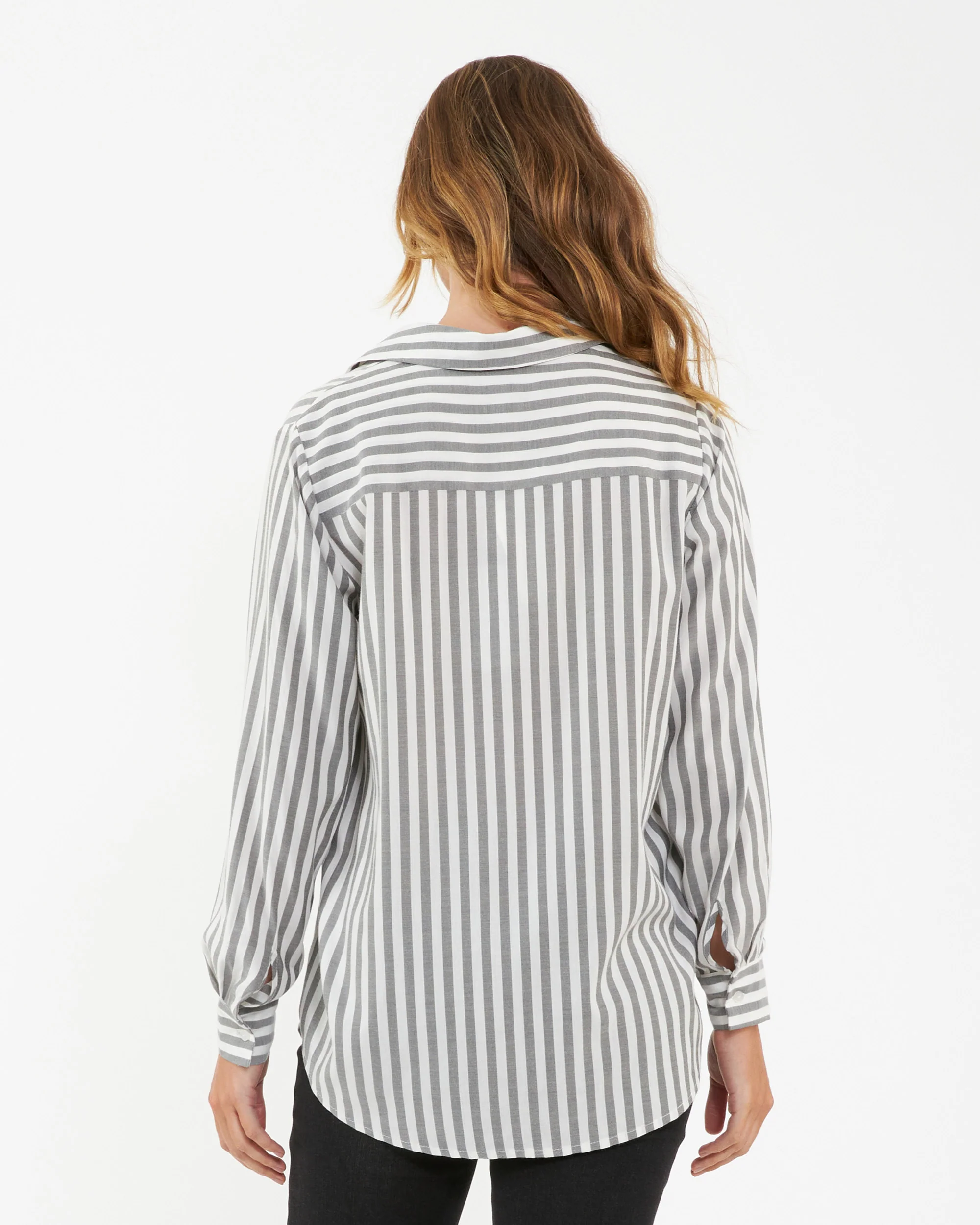 Lou Stripe Shirt  Black / White - Image 4