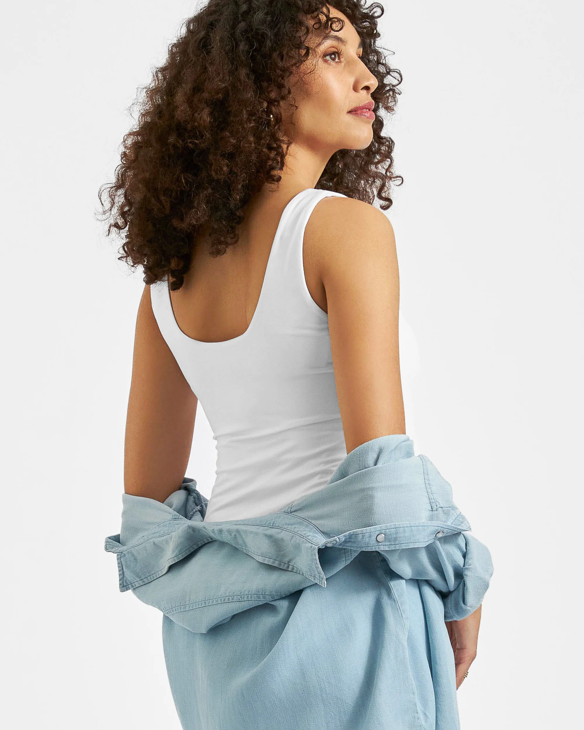 Luxe Knit Contour Dress White - Image 4