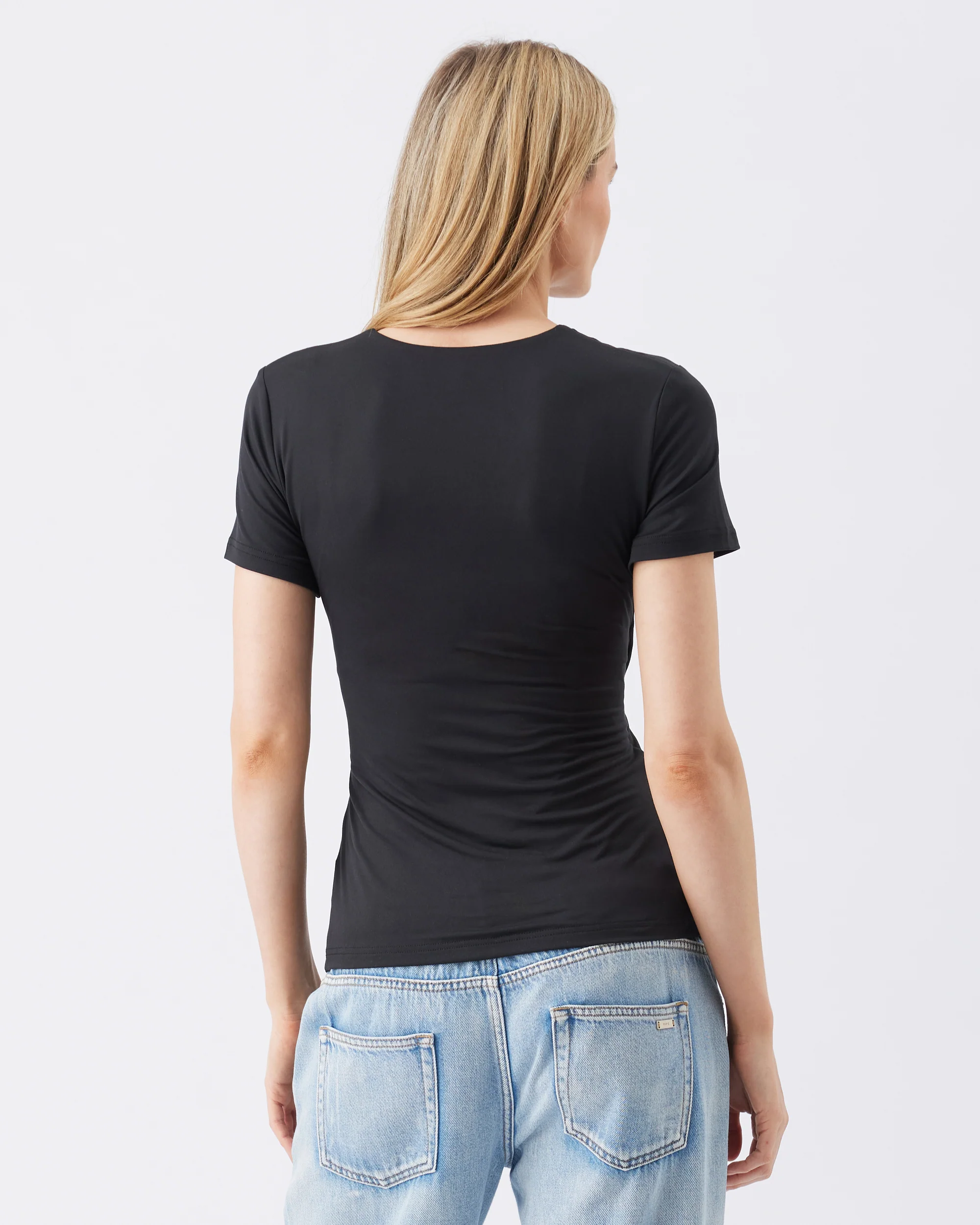 Luxe Knit Embrace Nursing Tee Black - Image 4