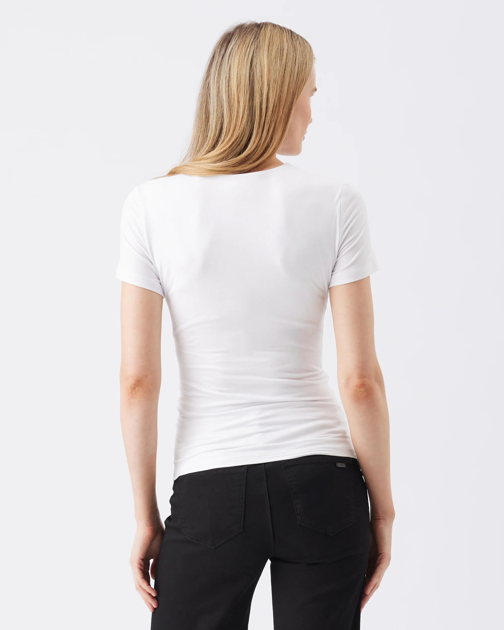 Luxe Knit Embrace Nursing Tee White - Image 5