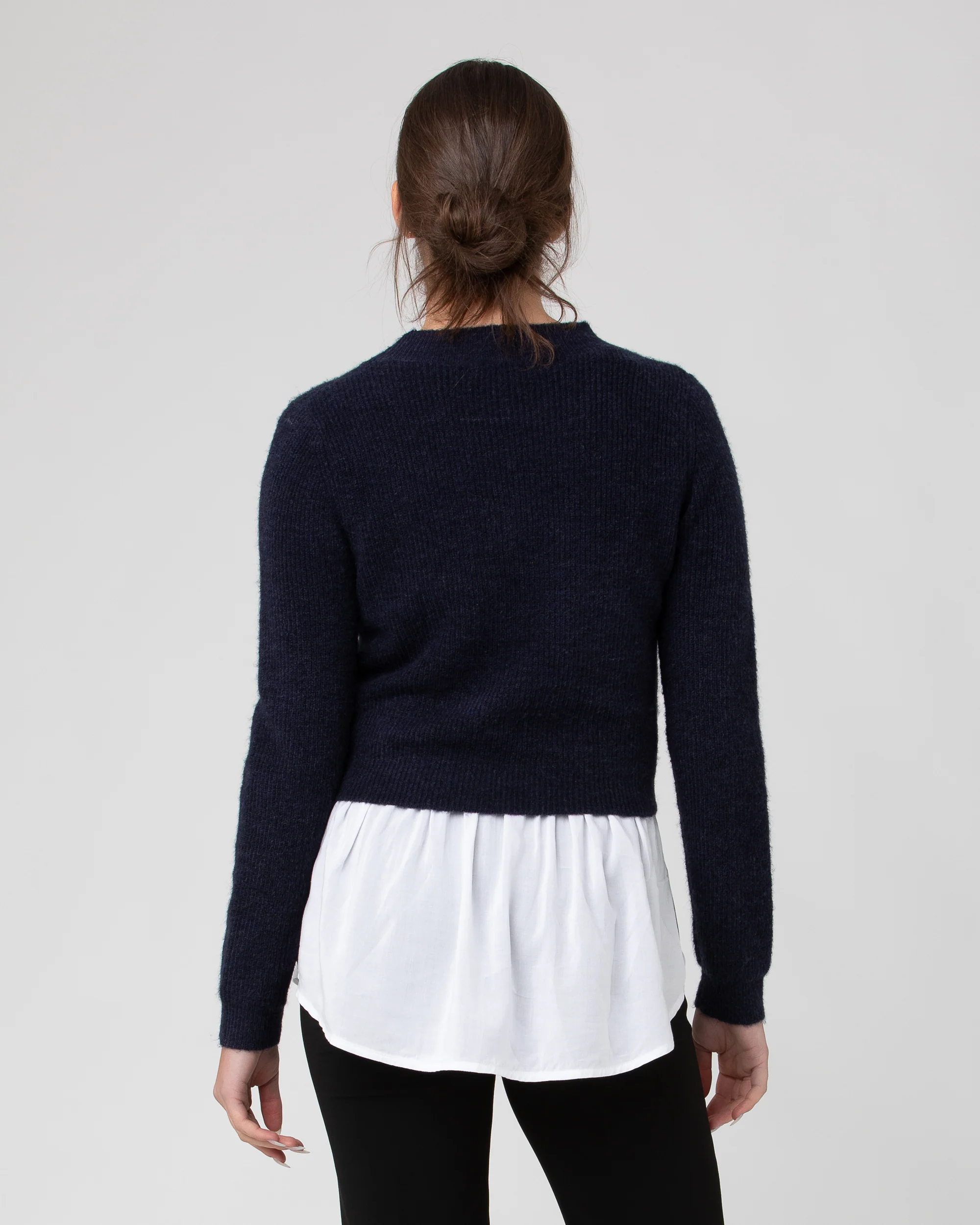 Mandy Detachable Nursing Knit Navy - Image 5