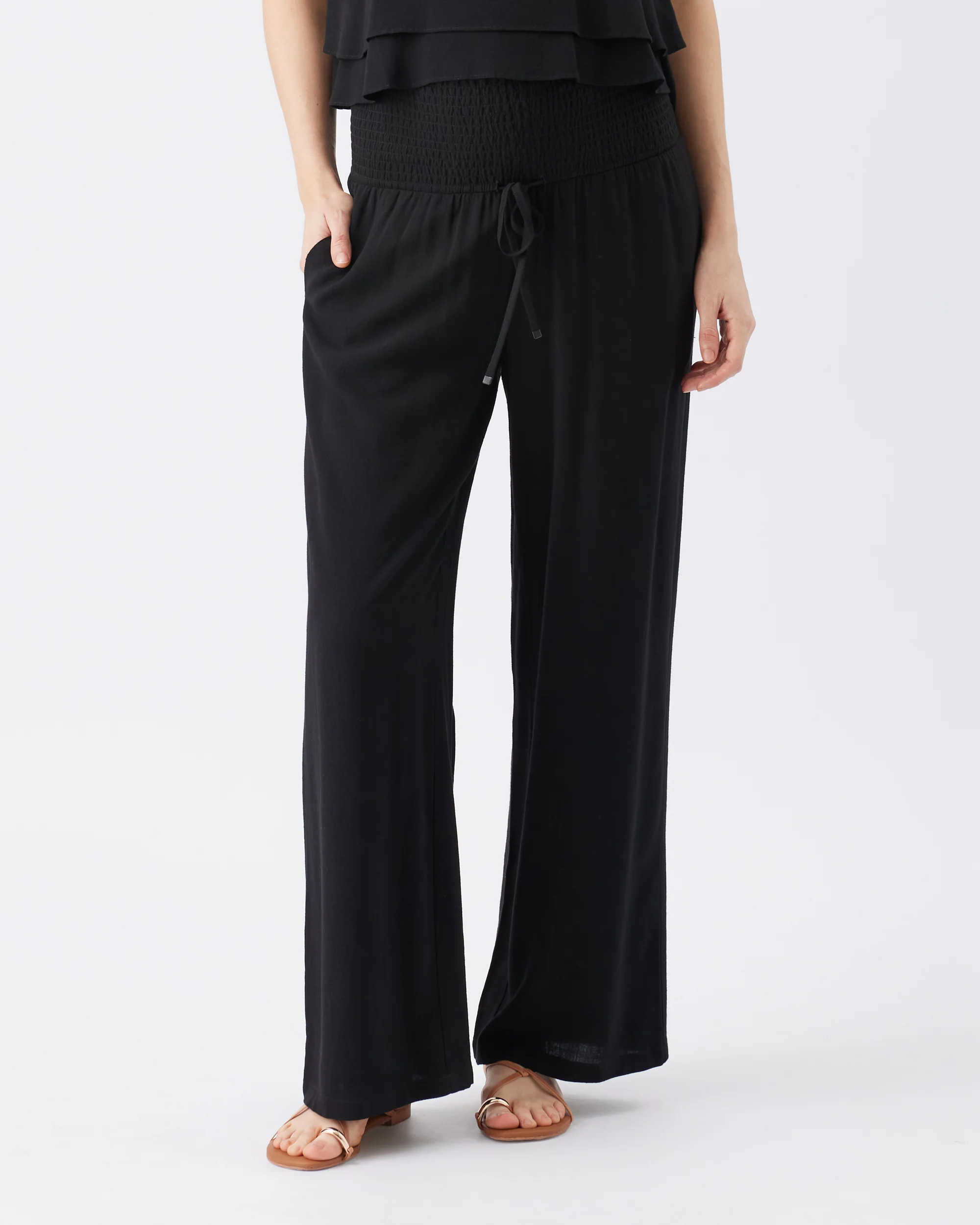 Marlow Shirred Pant Black - Image 2