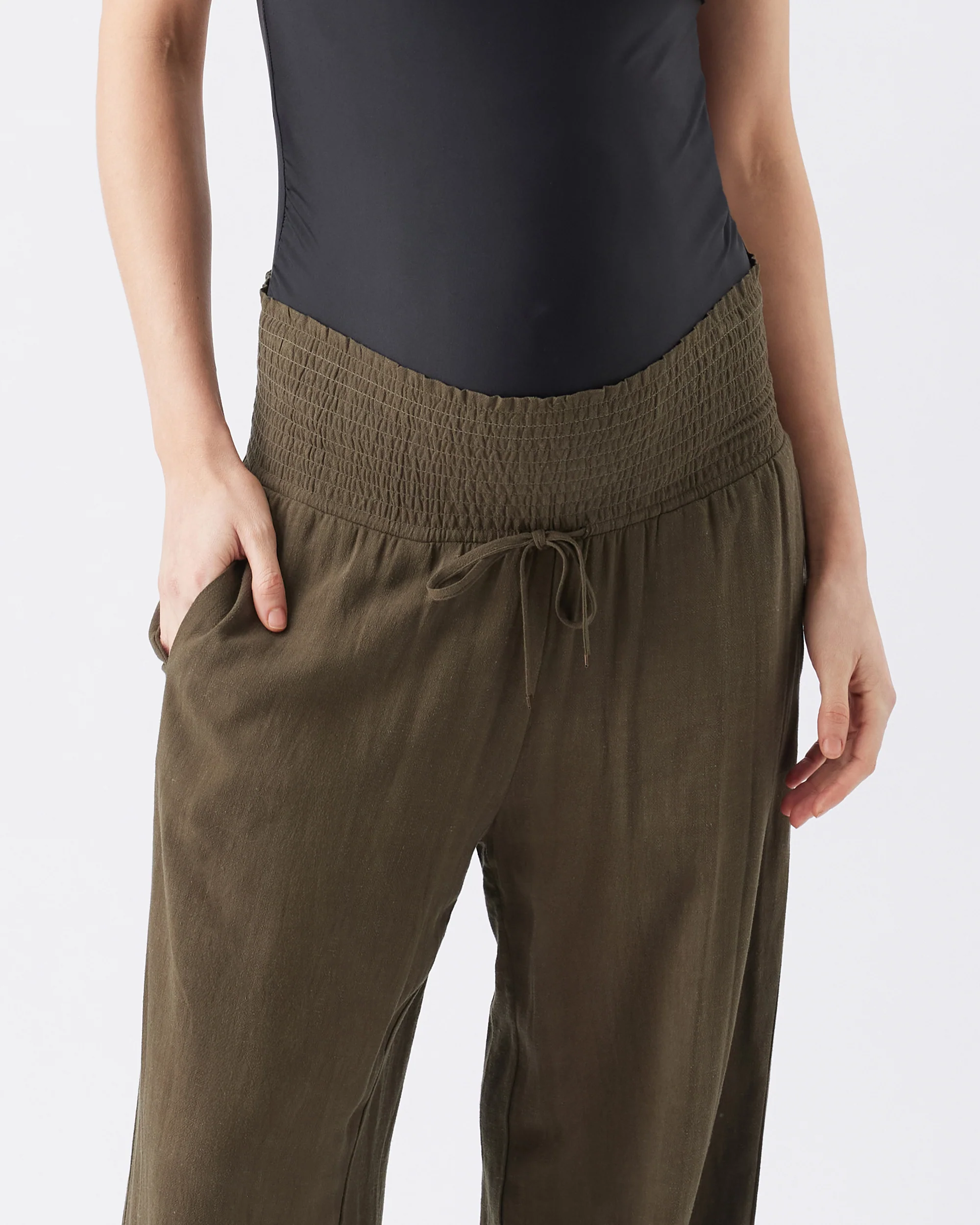 Marlow Shirred Pant Khaki - Image 2