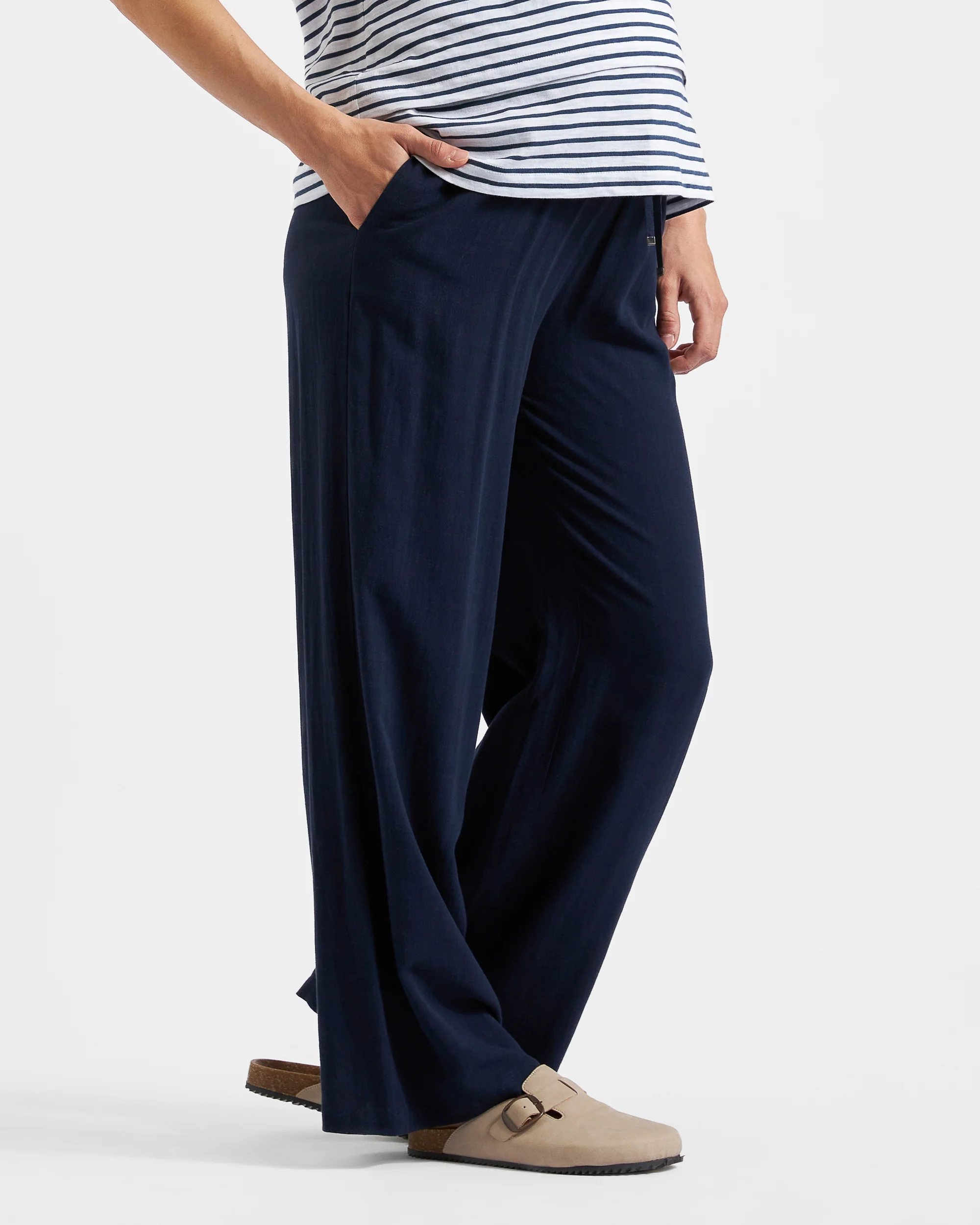 Marlow Shirred Pant Navy - Image 3