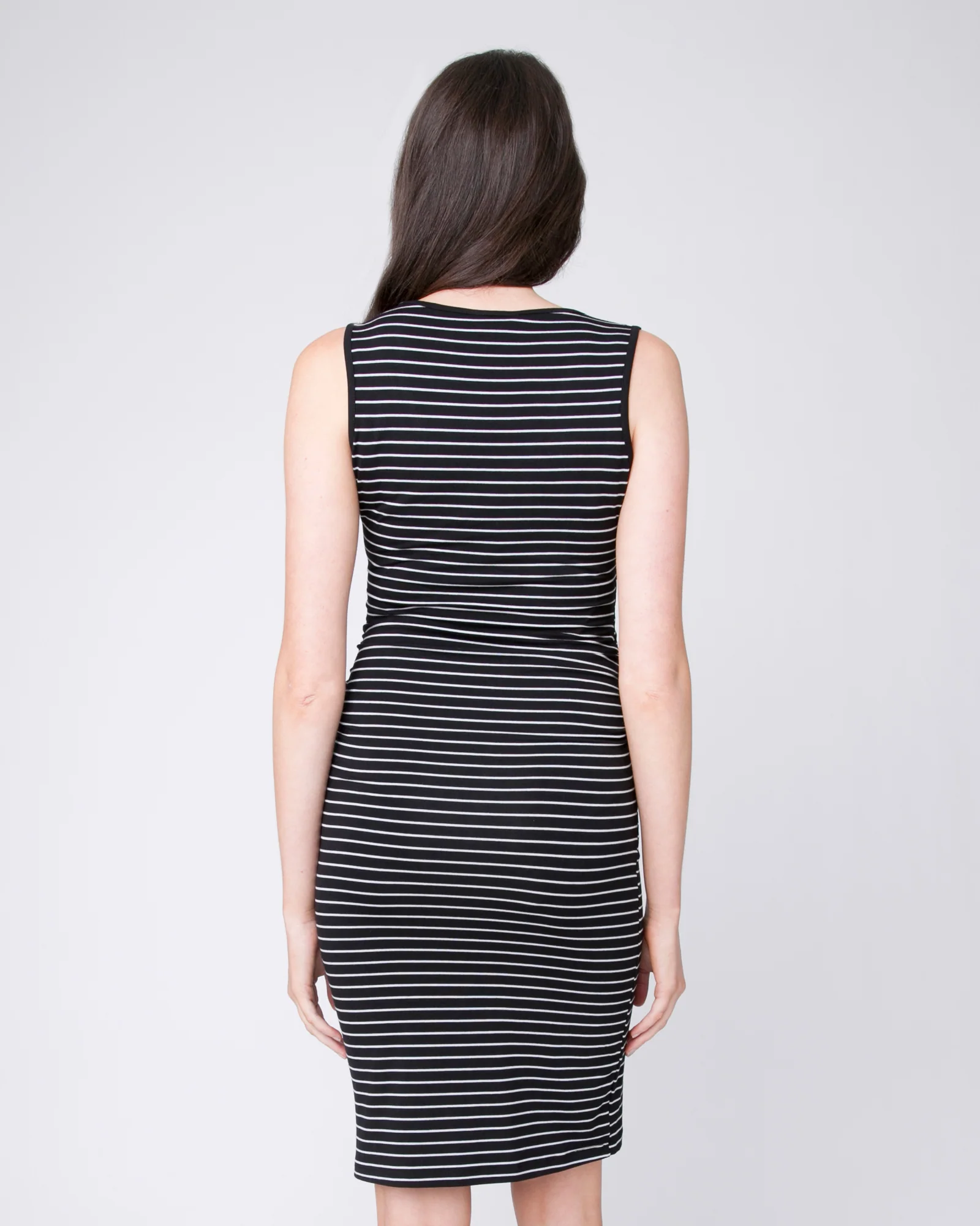 Mia Stripe Tank Dress Black / White - Image 3