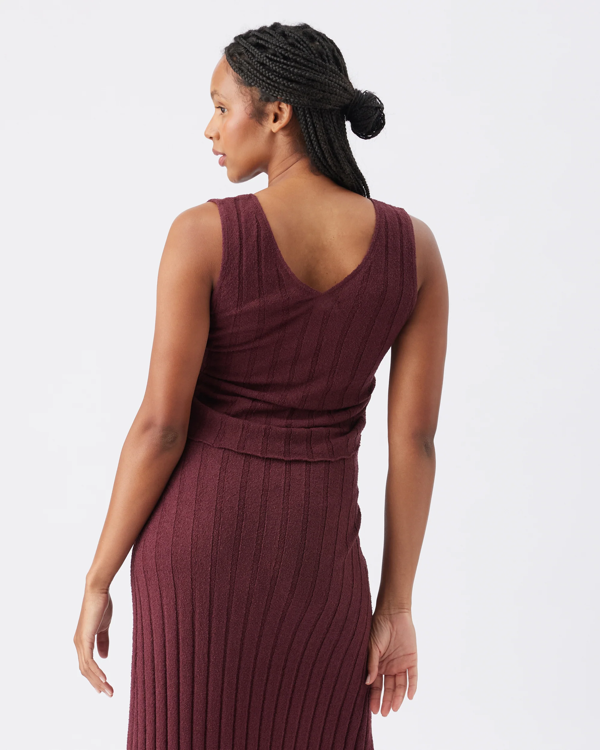 Misha Rib Knit Tank Maroon - Image 5