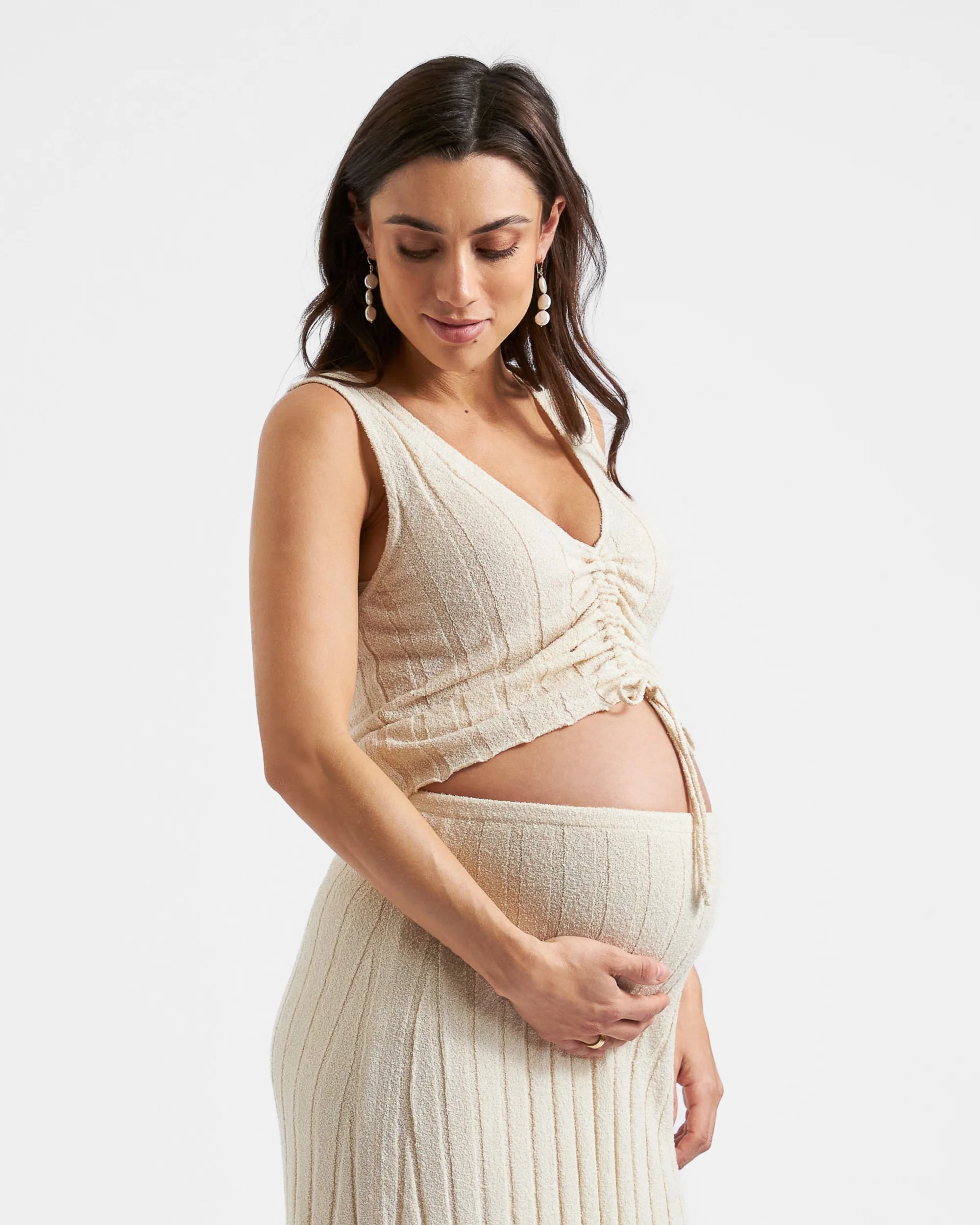 Misha Rib Knit Tank Stone - Image 3