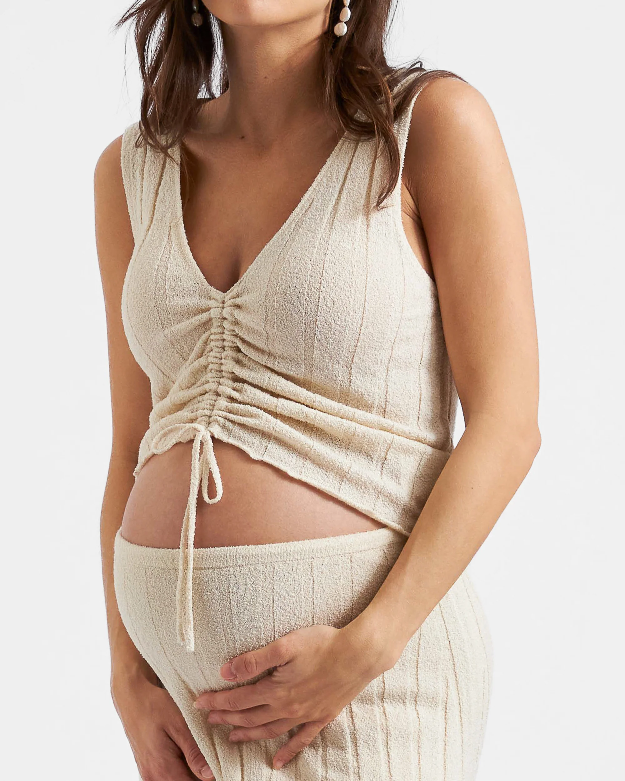 Misha Rib Knit Tank Stone - Image 6