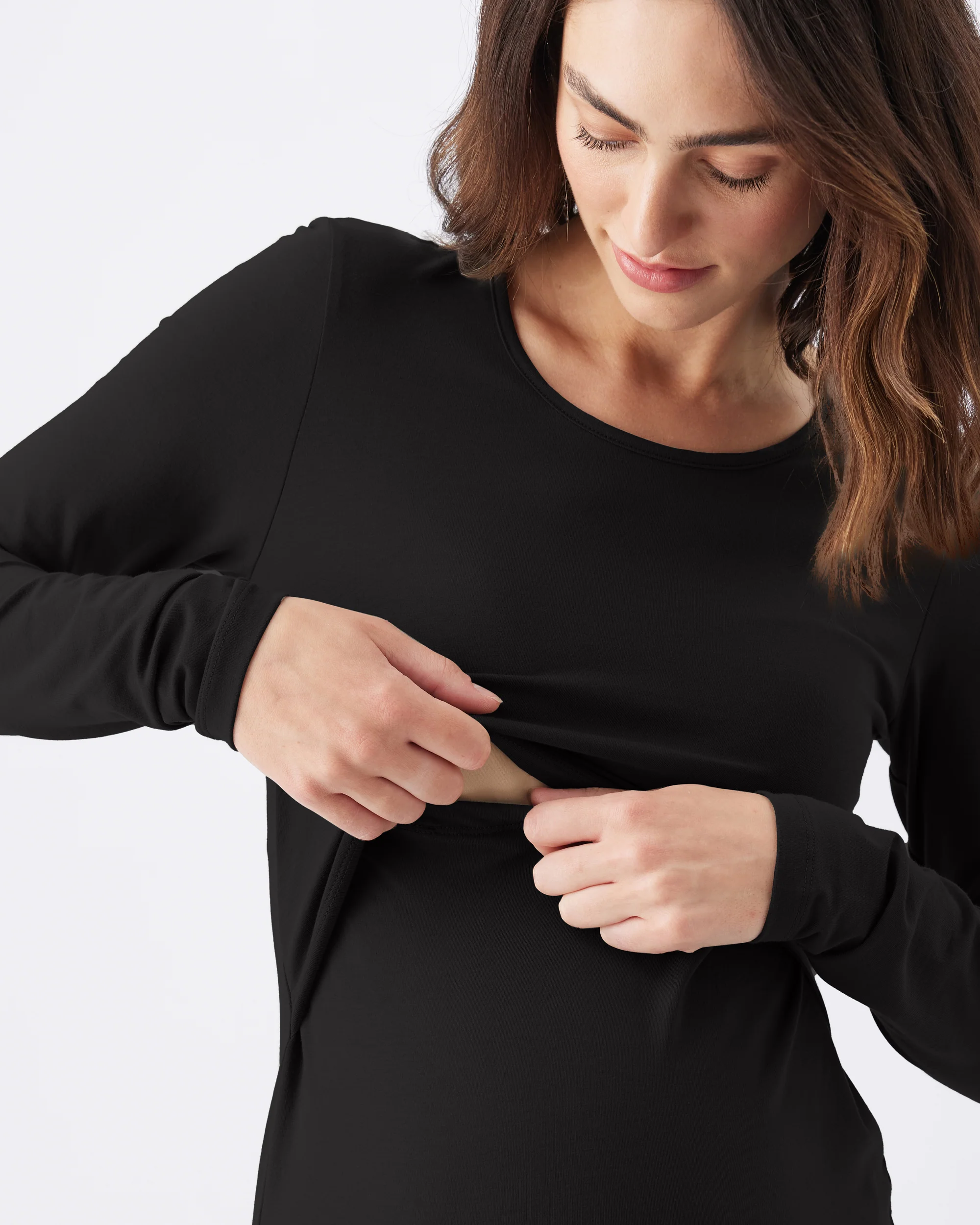 Organic Cotton Nursing Top Black - Image 2