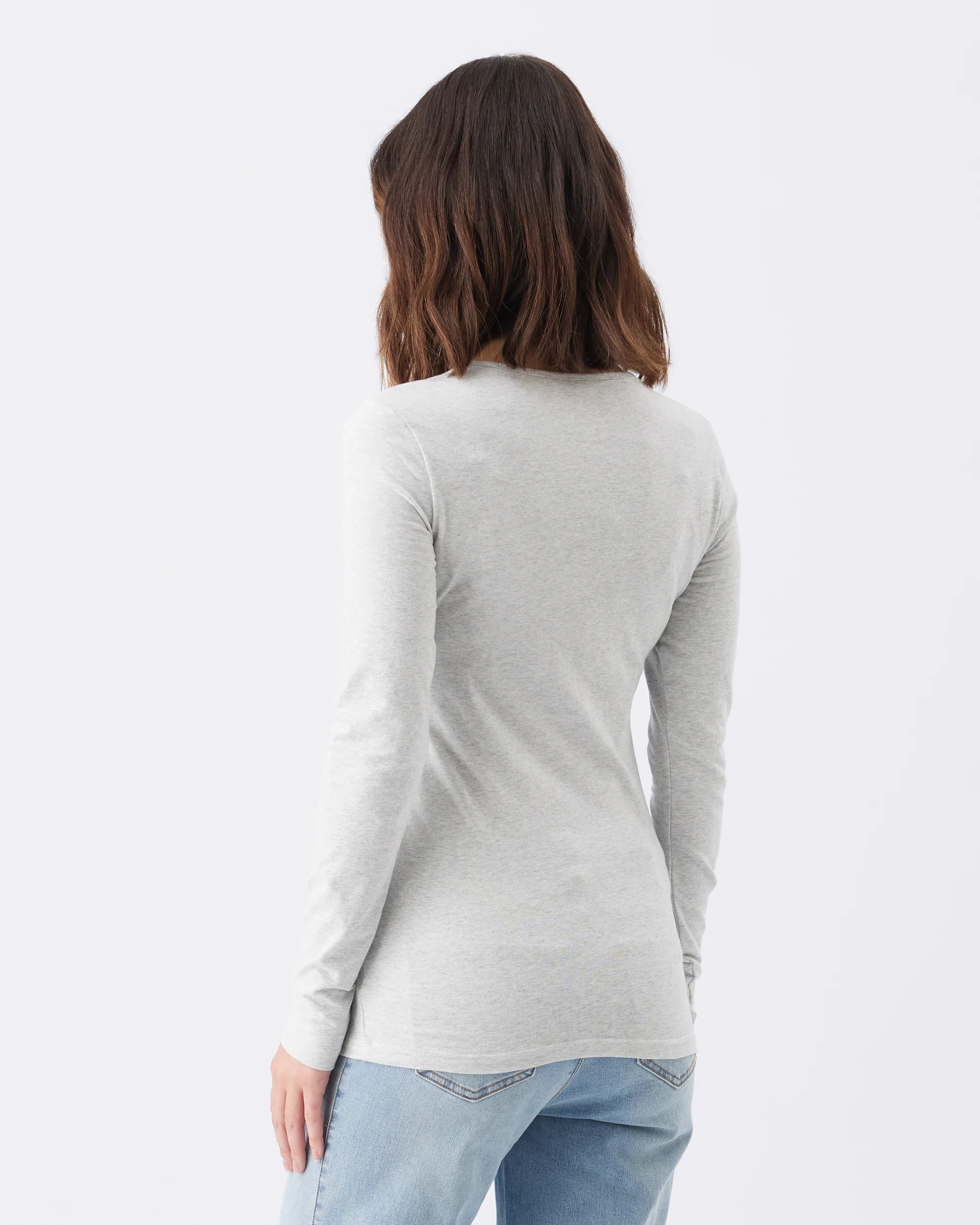 Organic Cotton Nursing Top Silver Marle - Image 4