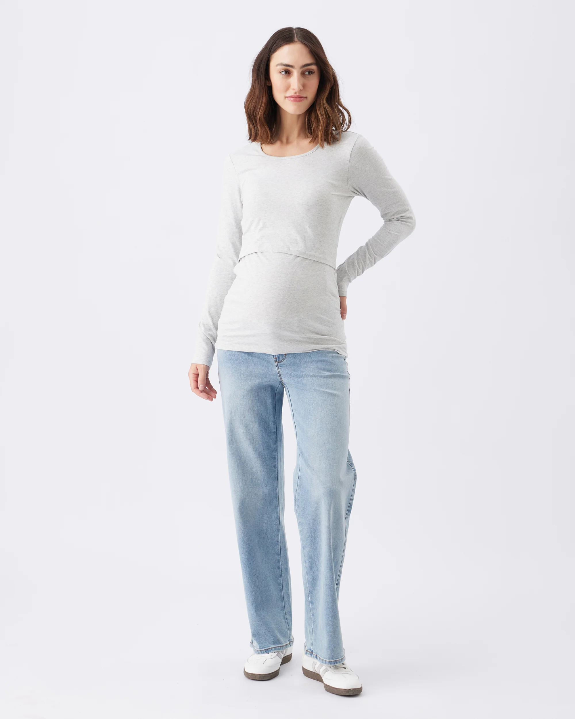 Organic Cotton Nursing Top Silver Marle - Image 5