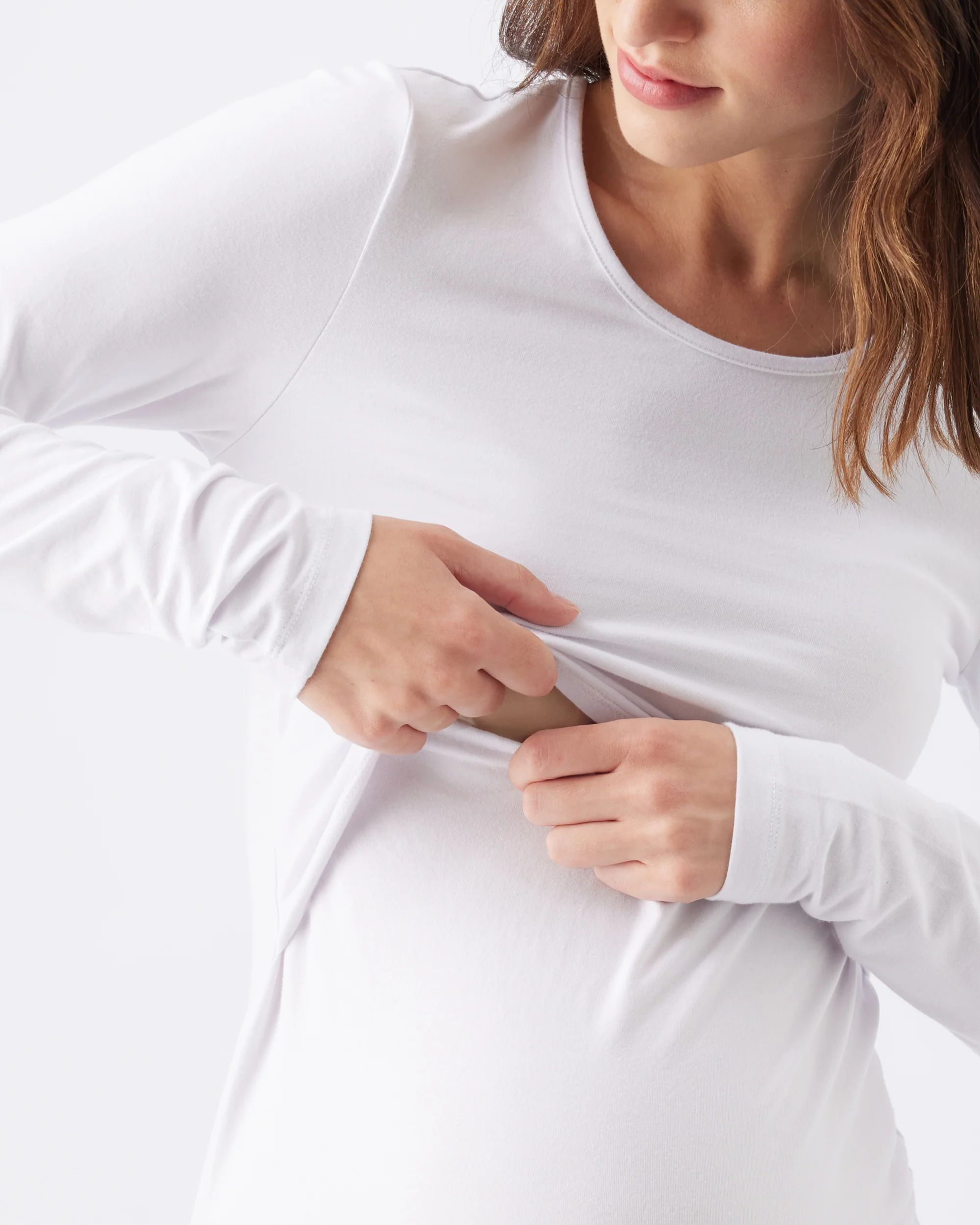 Organic Cotton Nursing Top White - Image 2