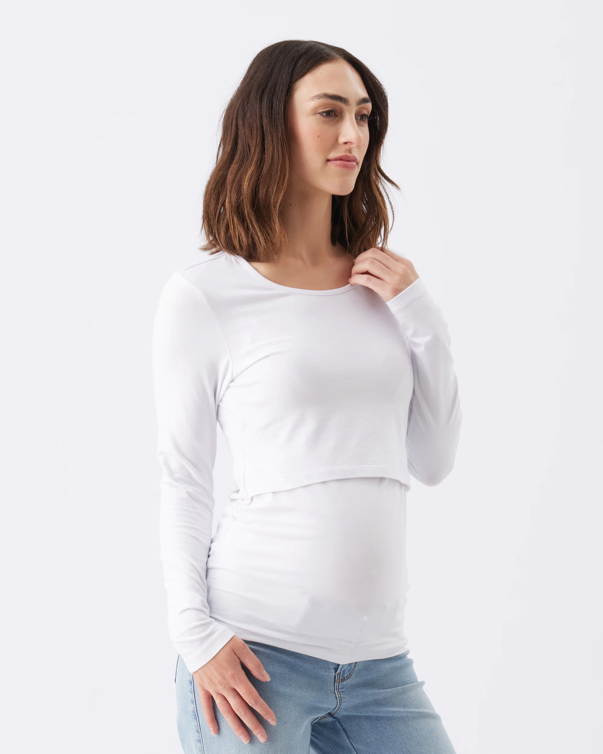 Organic Cotton Nursing Top White - Image 4