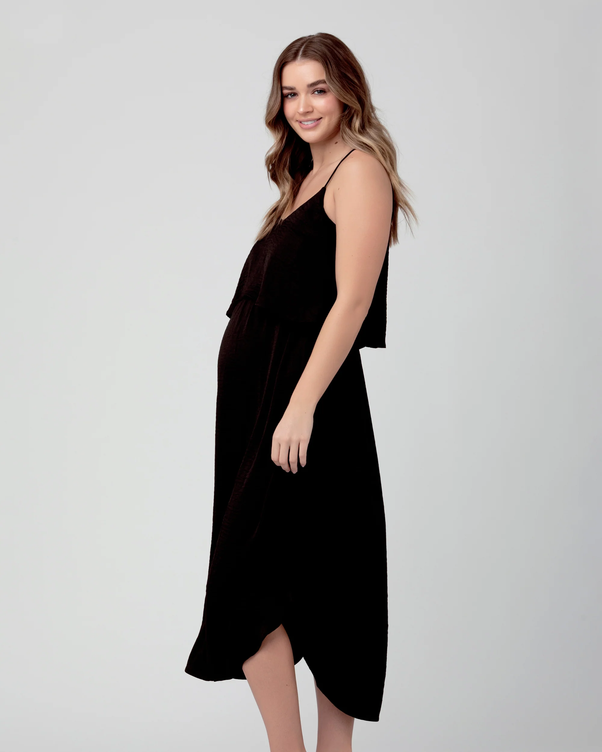Nursing Slip Dress Black - Image 4