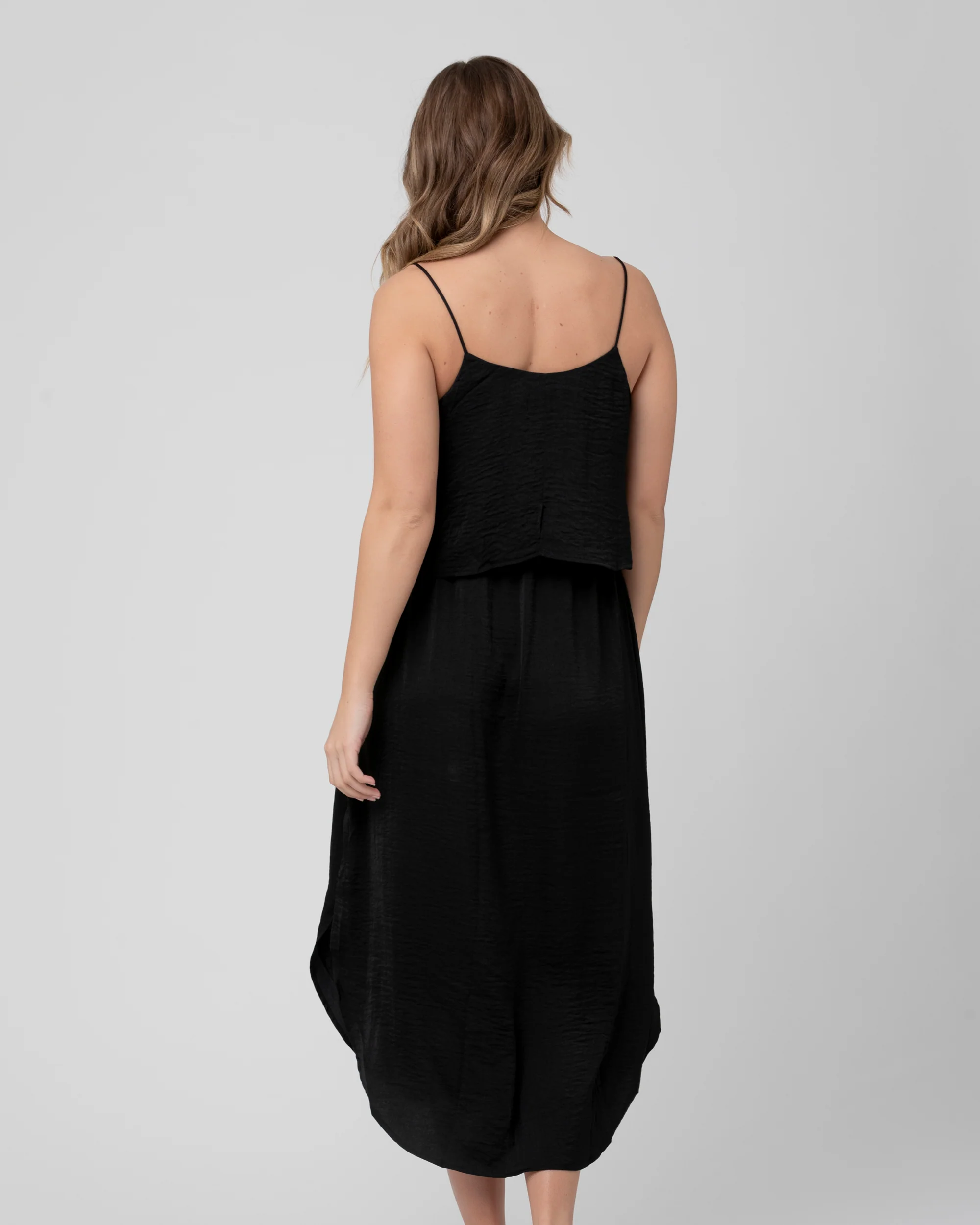 Nursing Slip Dress Black - Image 5