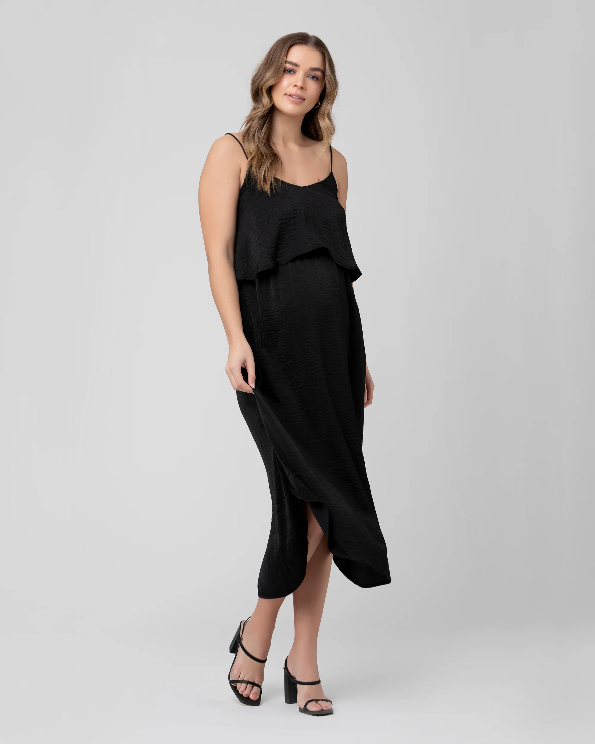 Nursing Slip Dress Black - Image 6