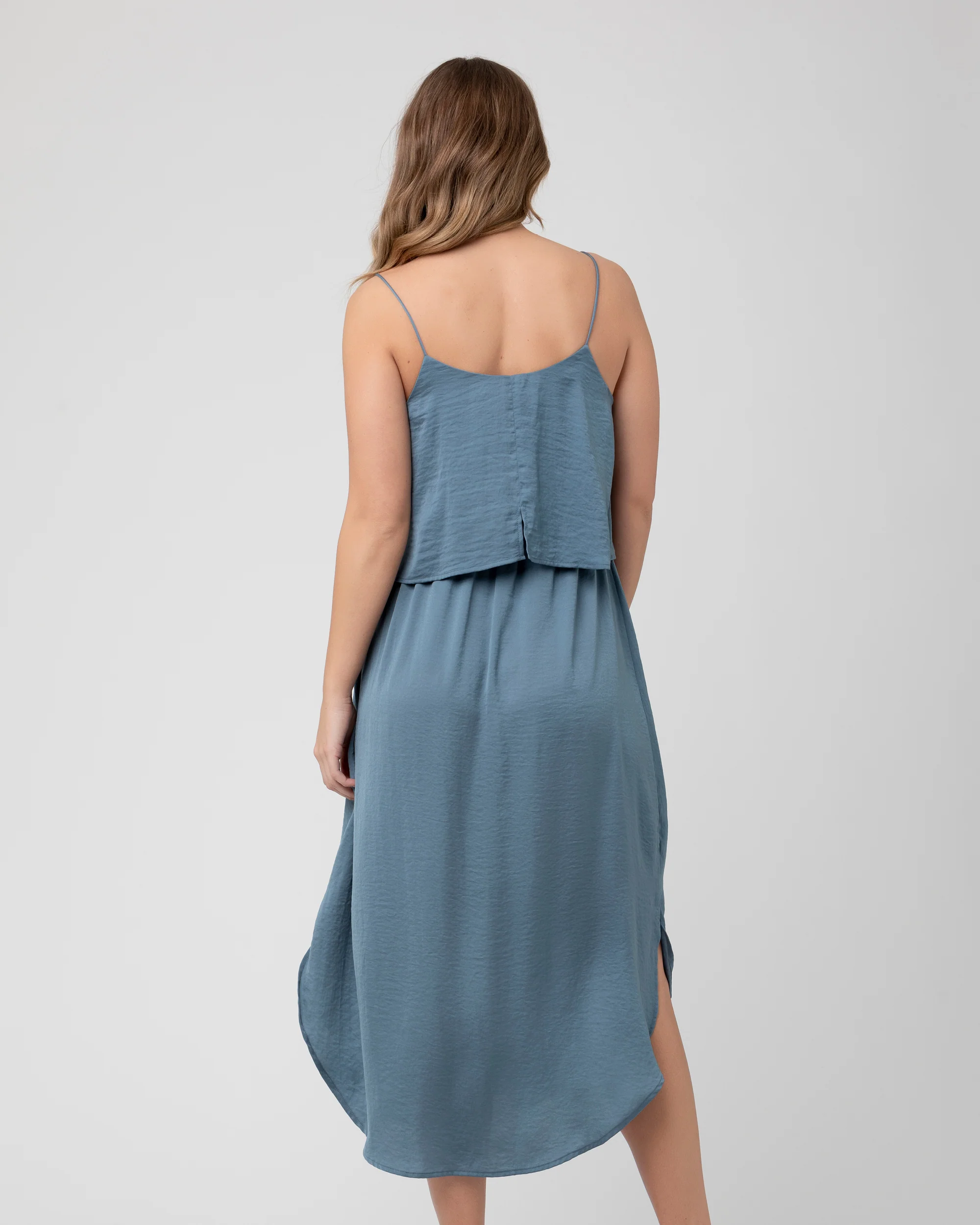 Nursing Slip Dress Petrol - Image 4