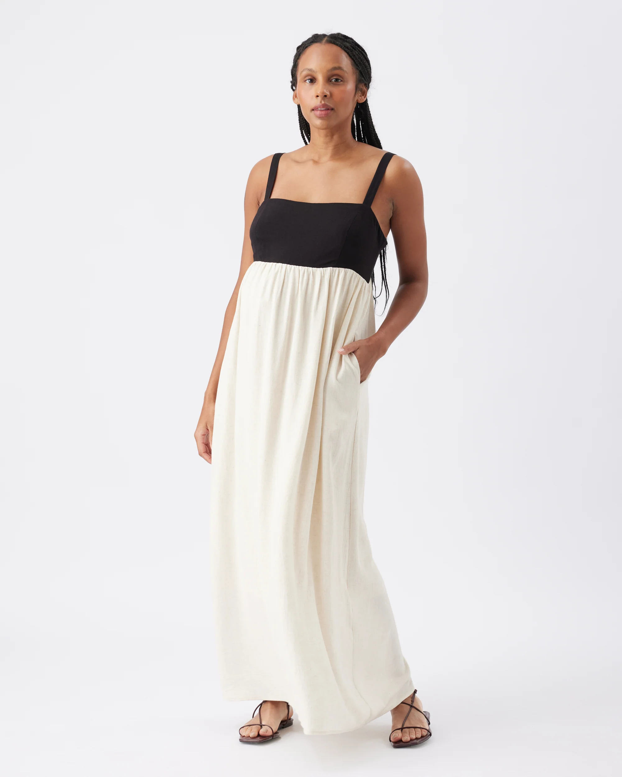 Olivia Dress Natural / Black