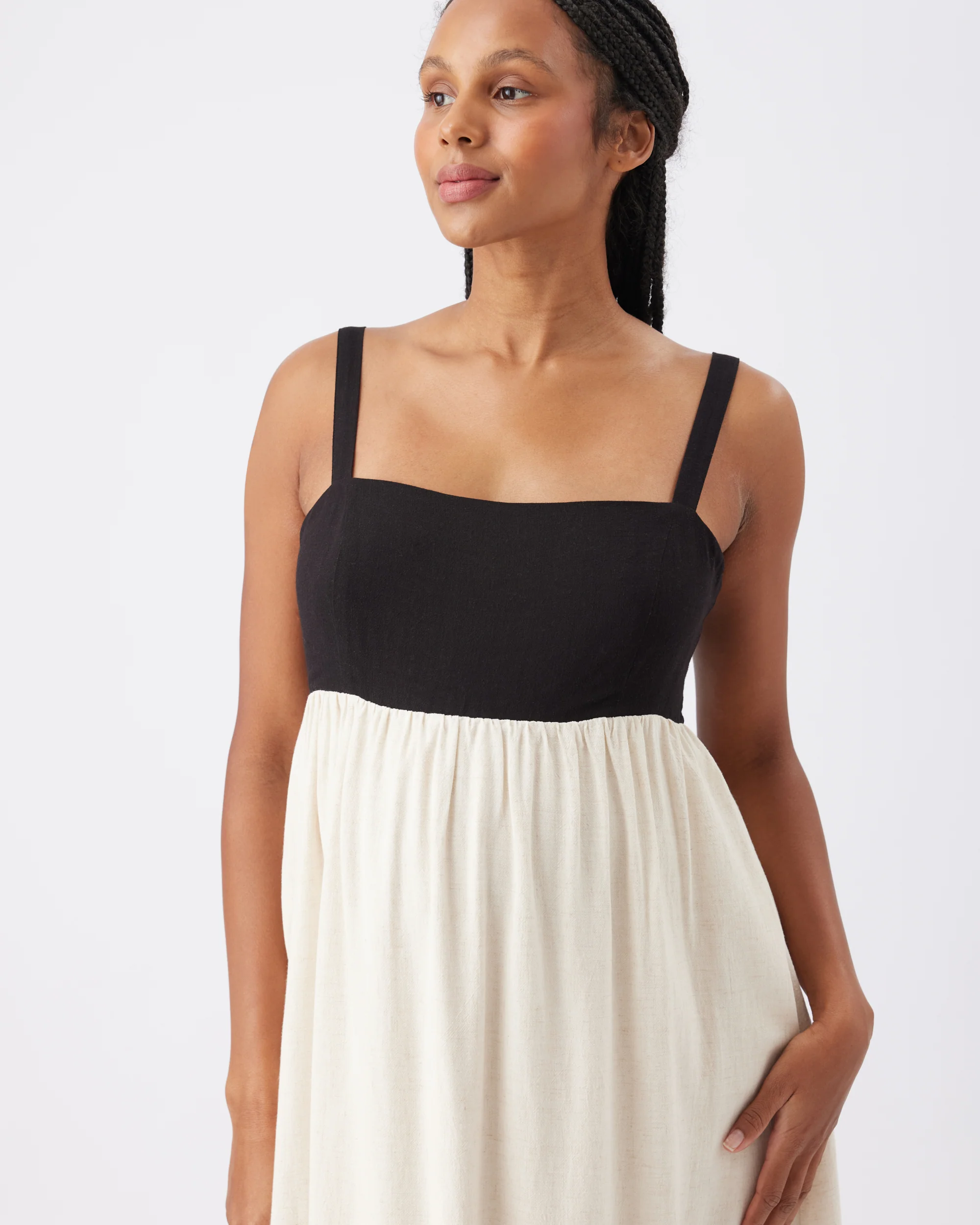 Olivia Dress Natural / Black - Image 2