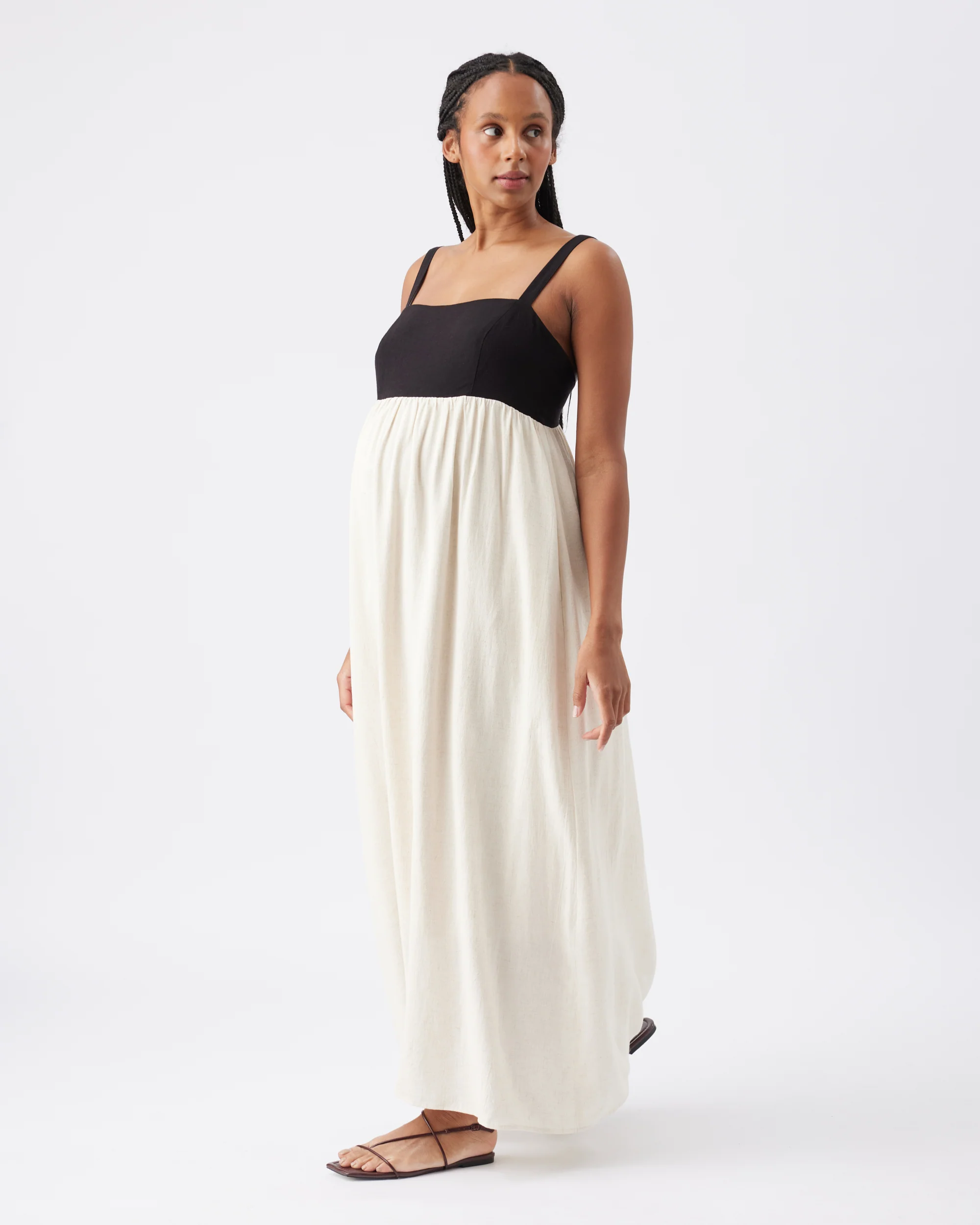 Olivia Dress Natural / Black - Image 3