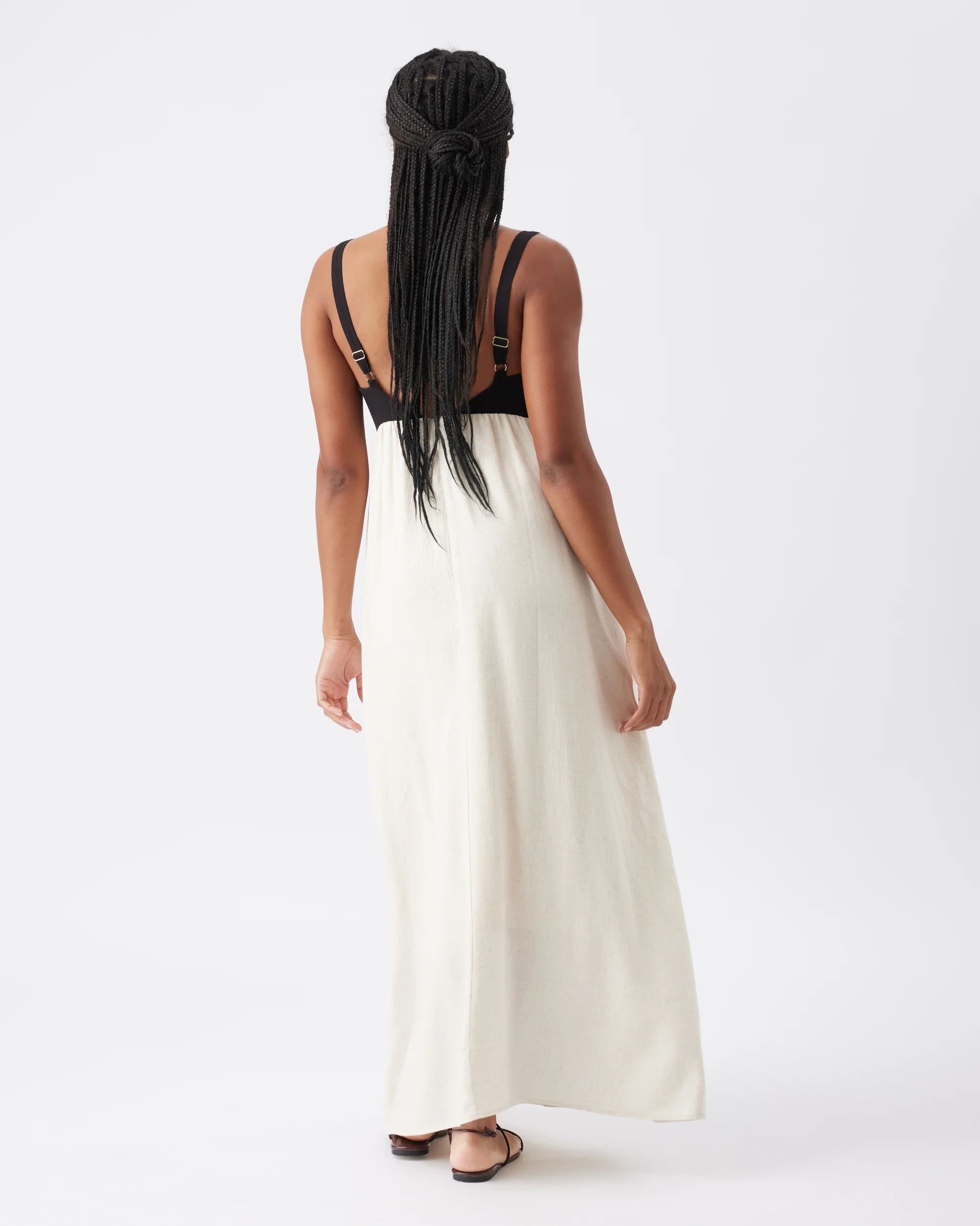 Olivia Dress Natural / Black - Image 4