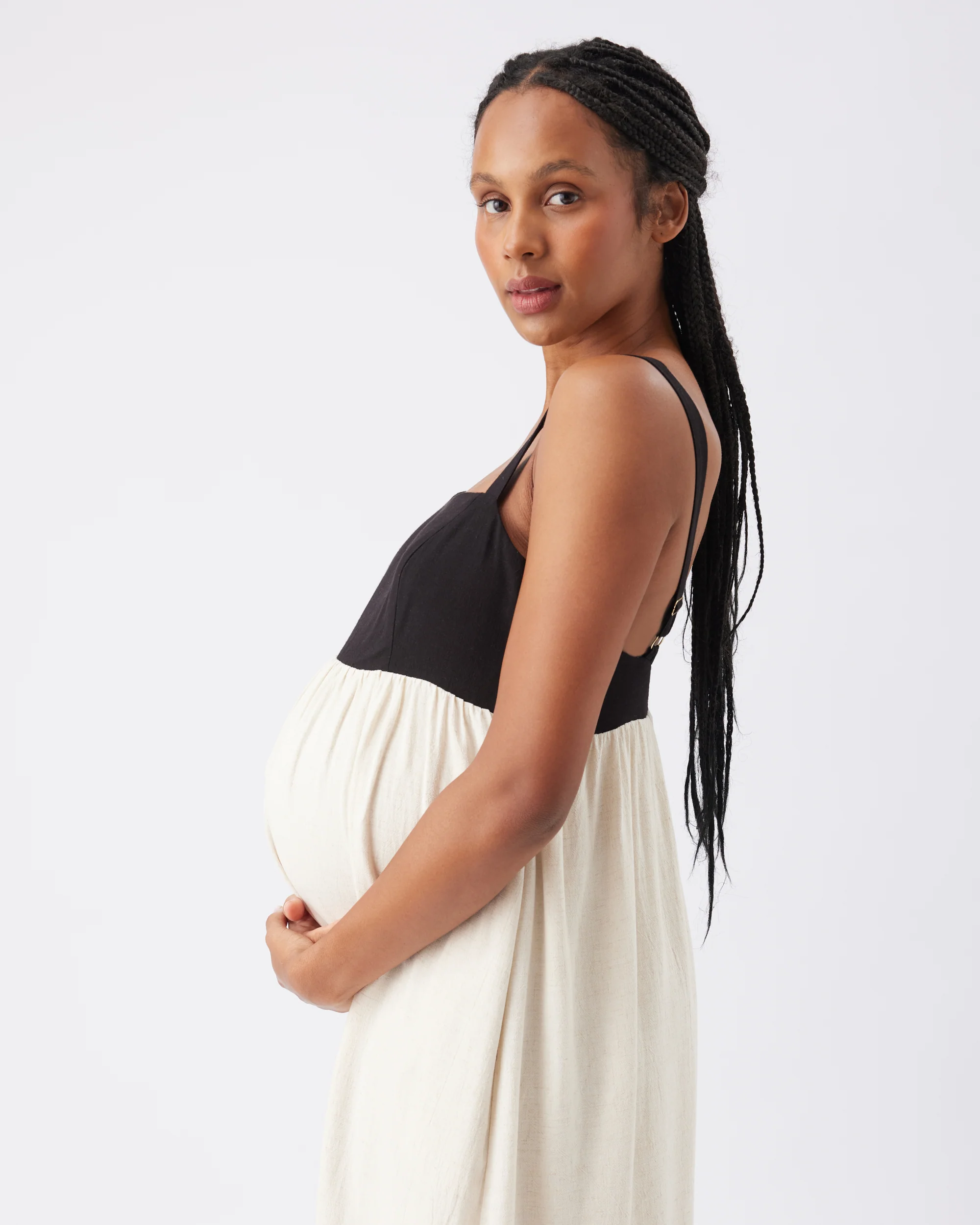 Olivia Dress Natural / Black - Image 5