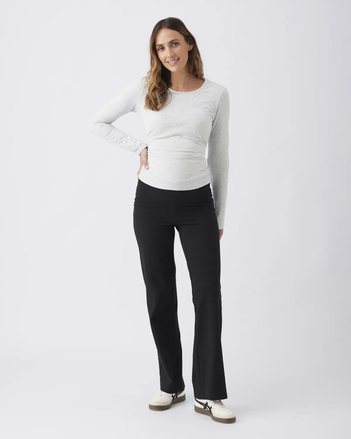 Organic Cotton Ruched Top Silver Marle - Image 5