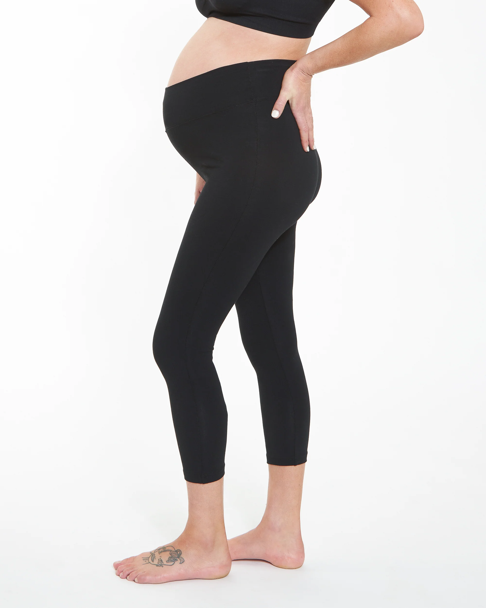 Organic Essential 3/4 Leggings Black - Image 5