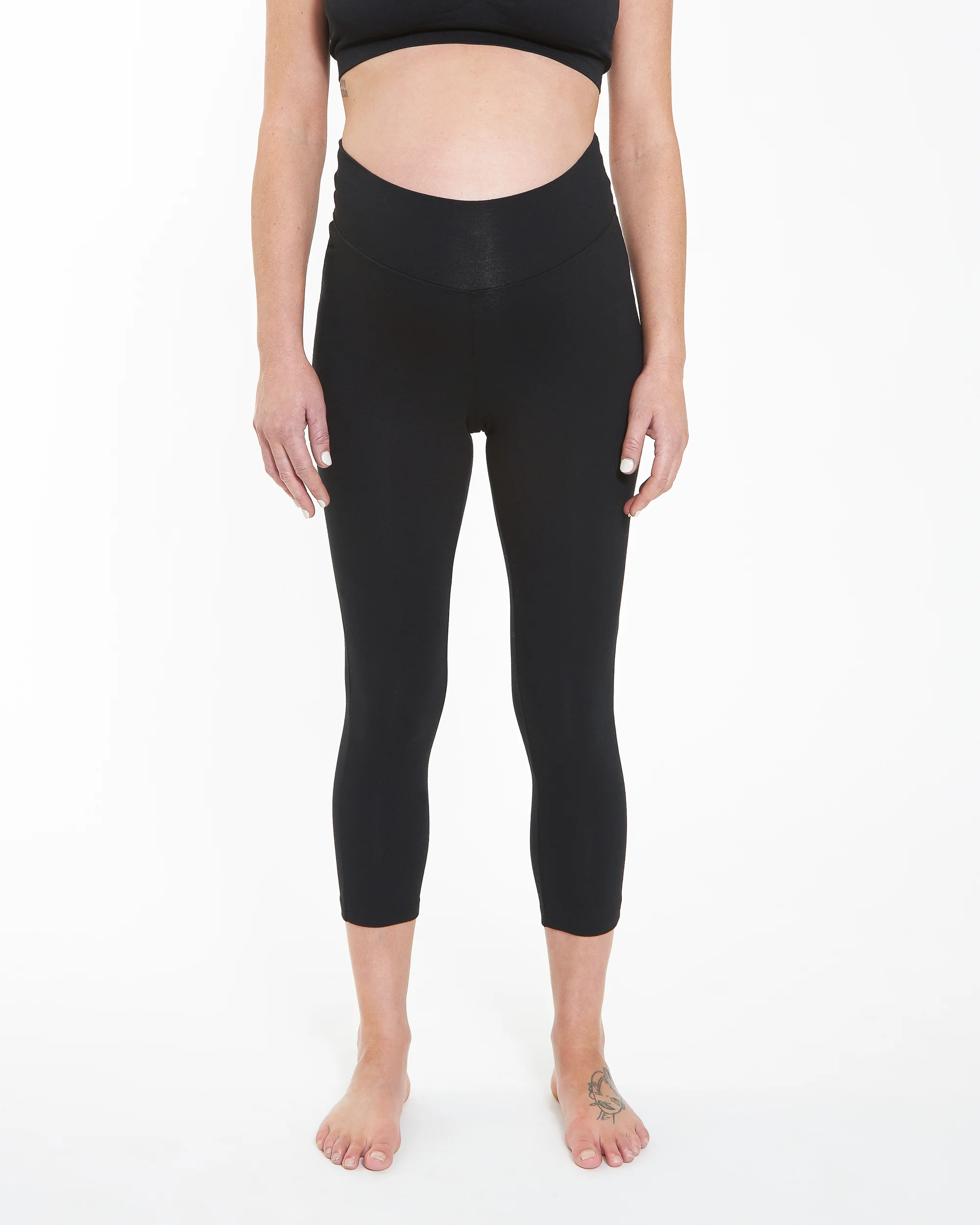 Organic Essential 3/4 Leggings Black - Image 6