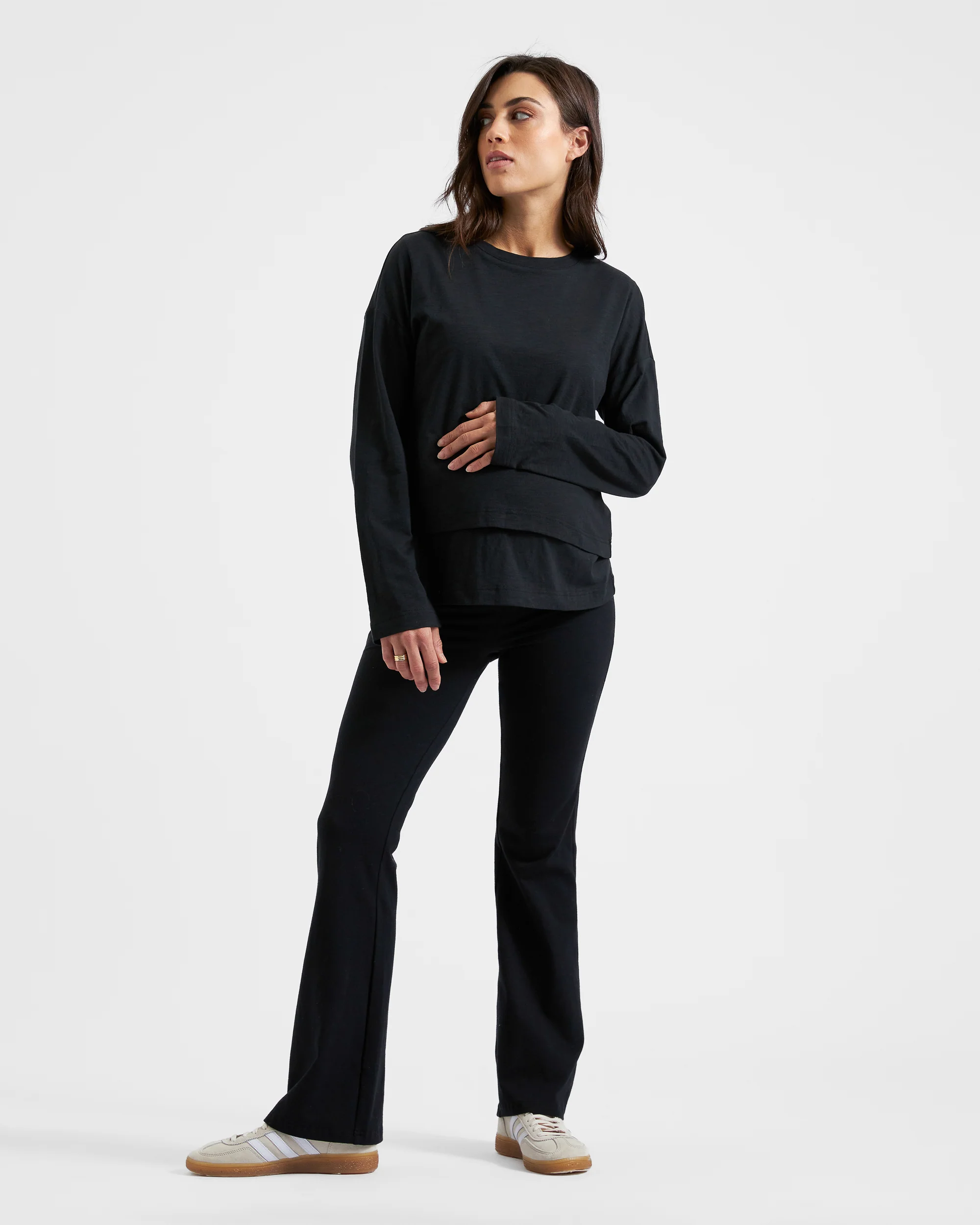 Organic Jersey Flare Pant Black - Image 5