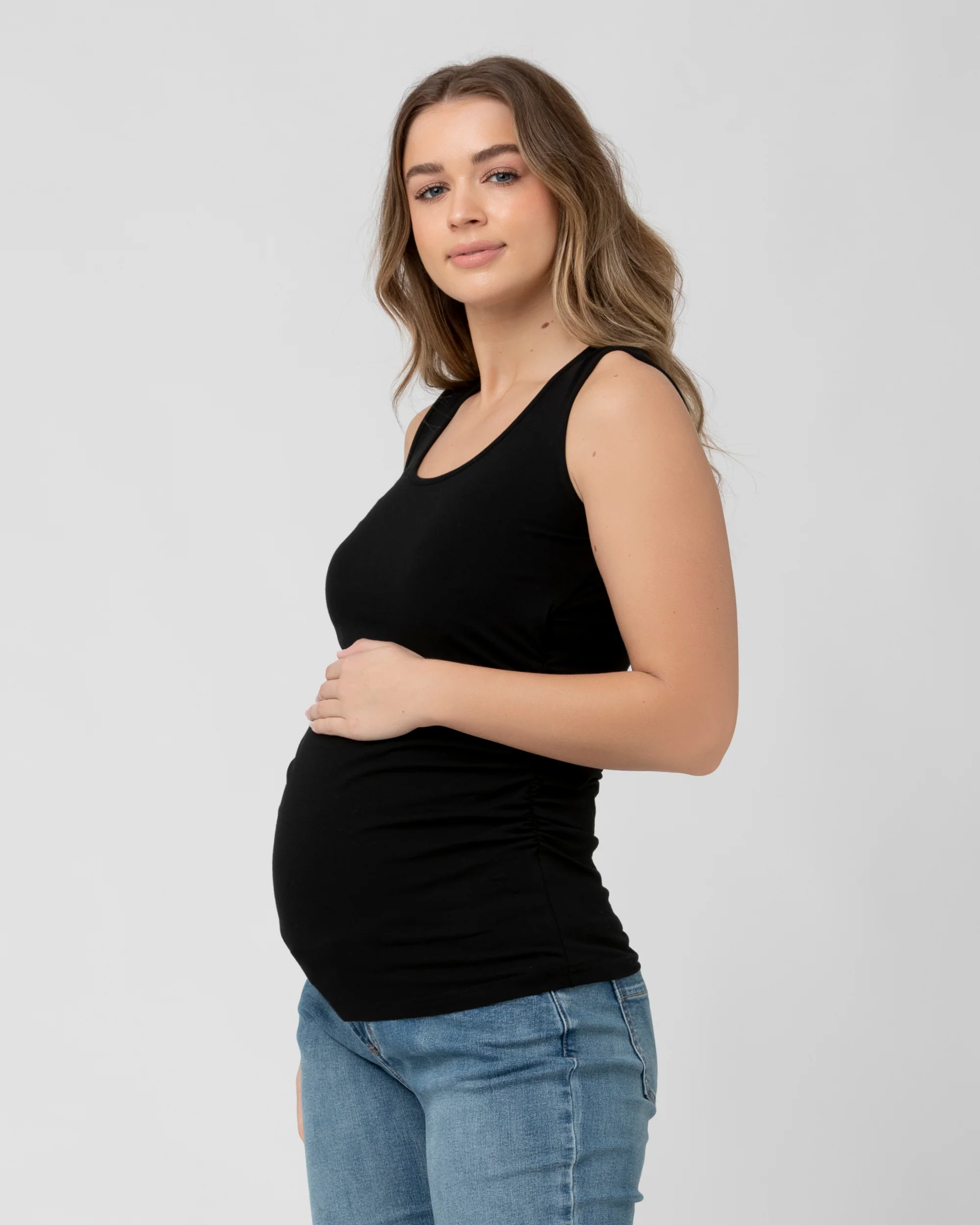 Organic Nursing Tank Black - Image 3