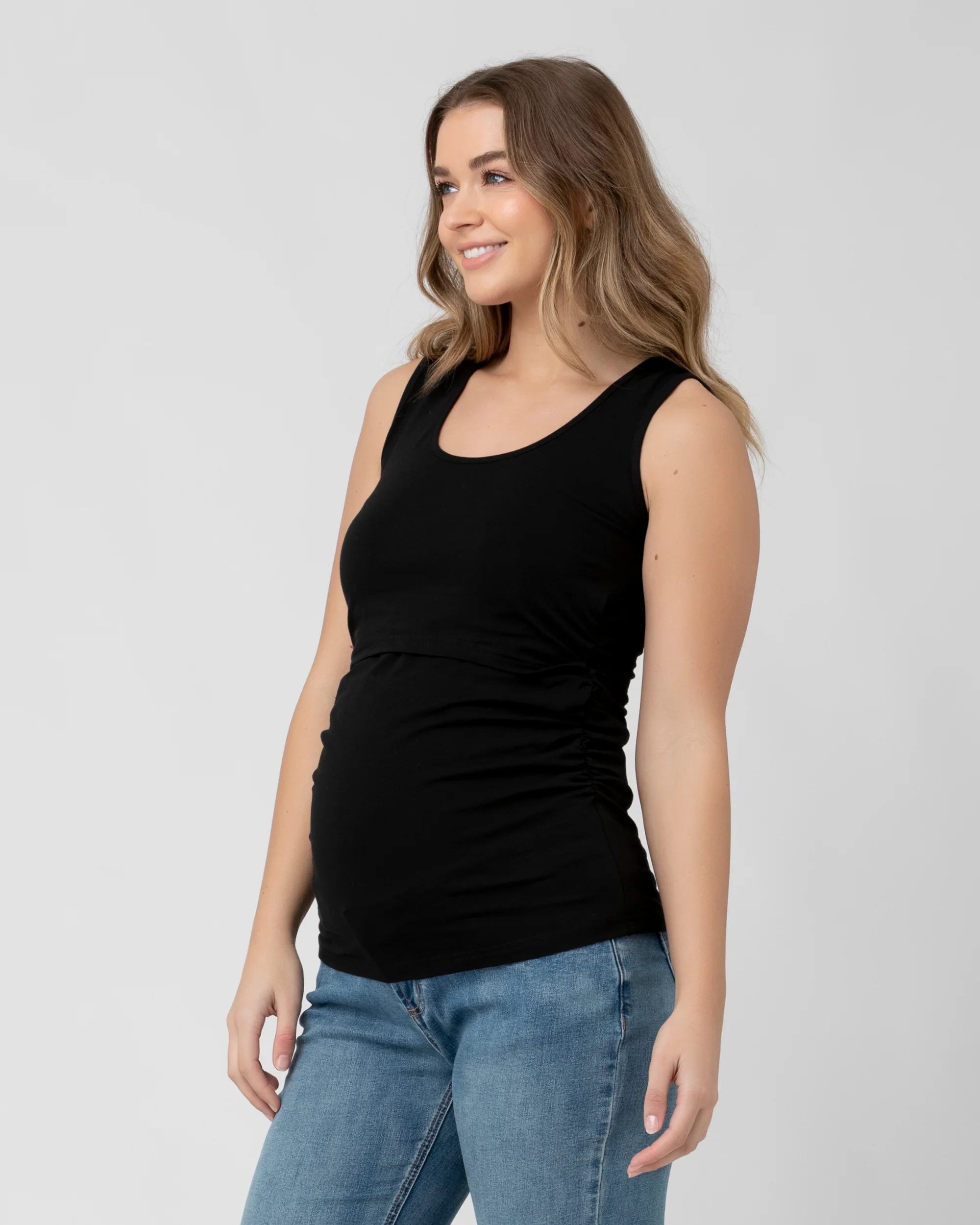 Organic Nursing Tank Black - Image 4