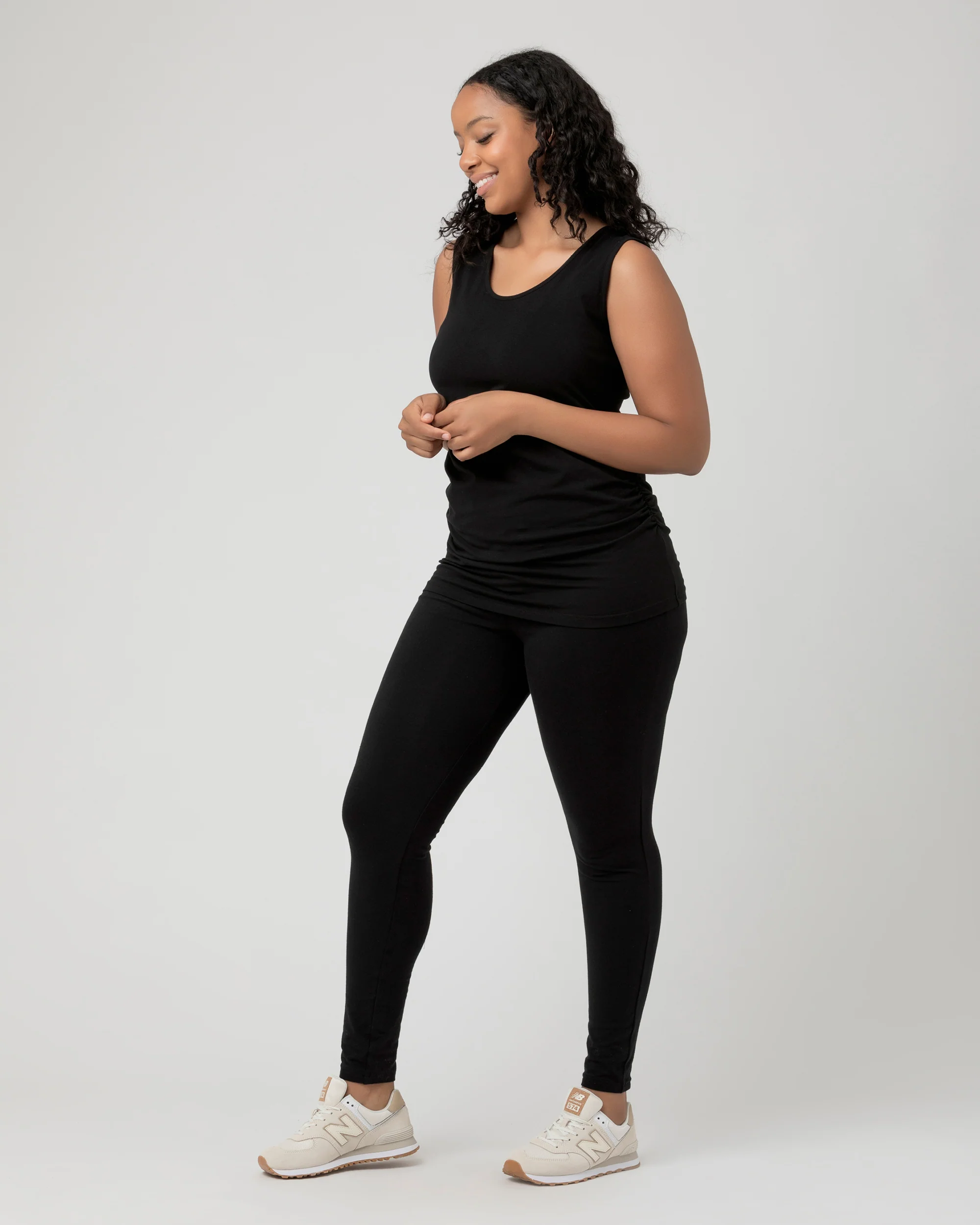 Organic Nursing Tank Black - Image 8