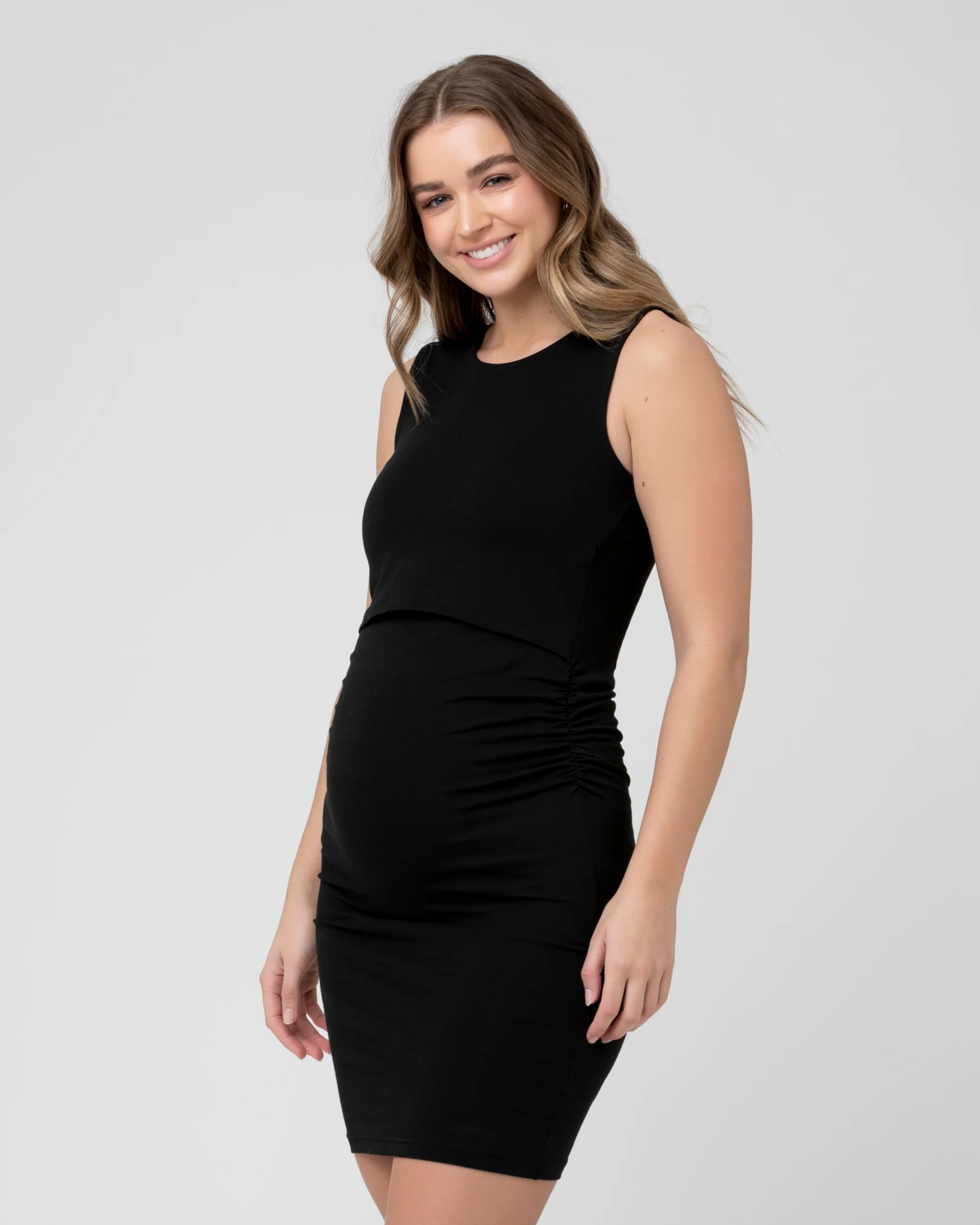 Organic Nursing Tank Dress  Black - Image 3