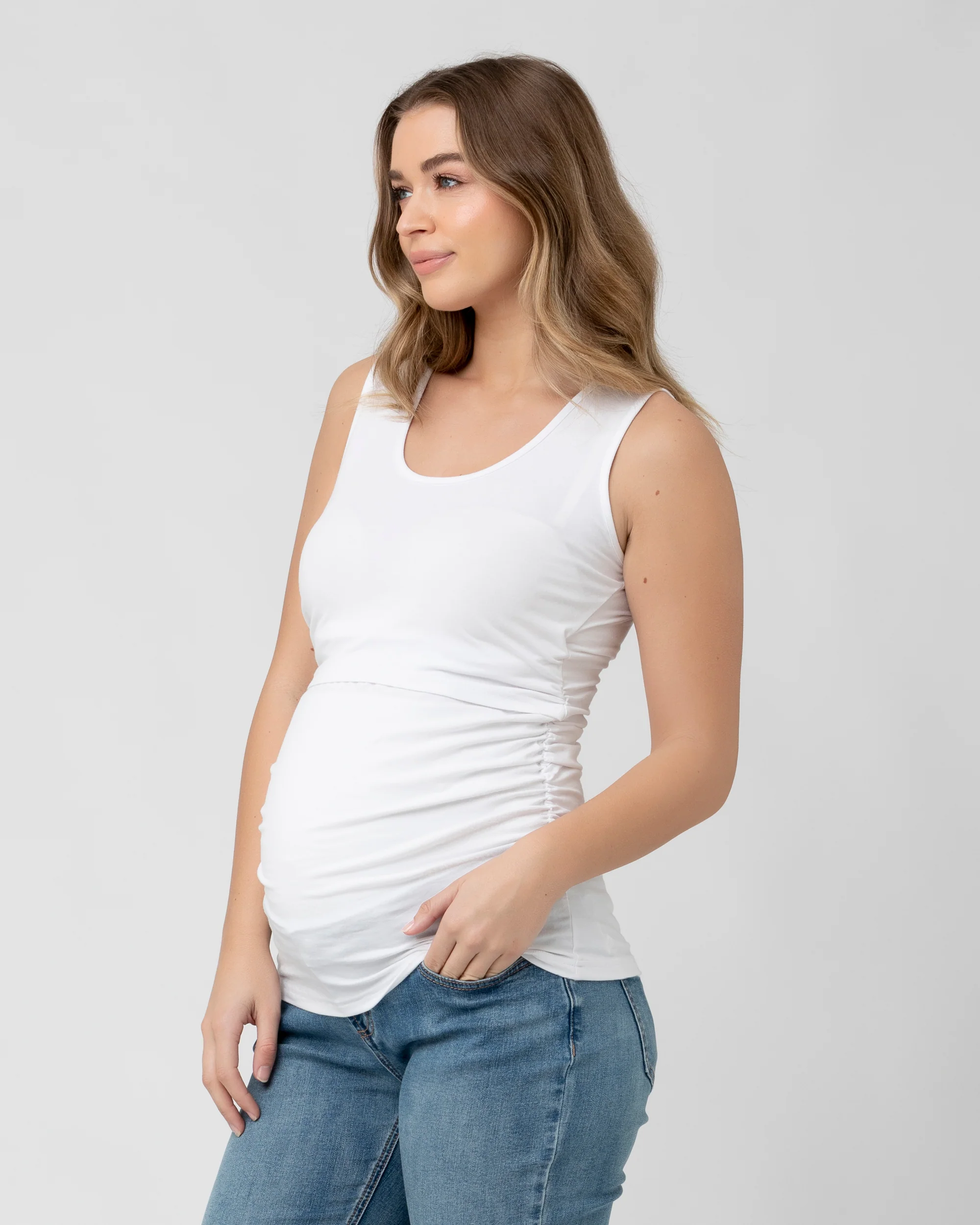 Organic Nursing Tank White - Image 3