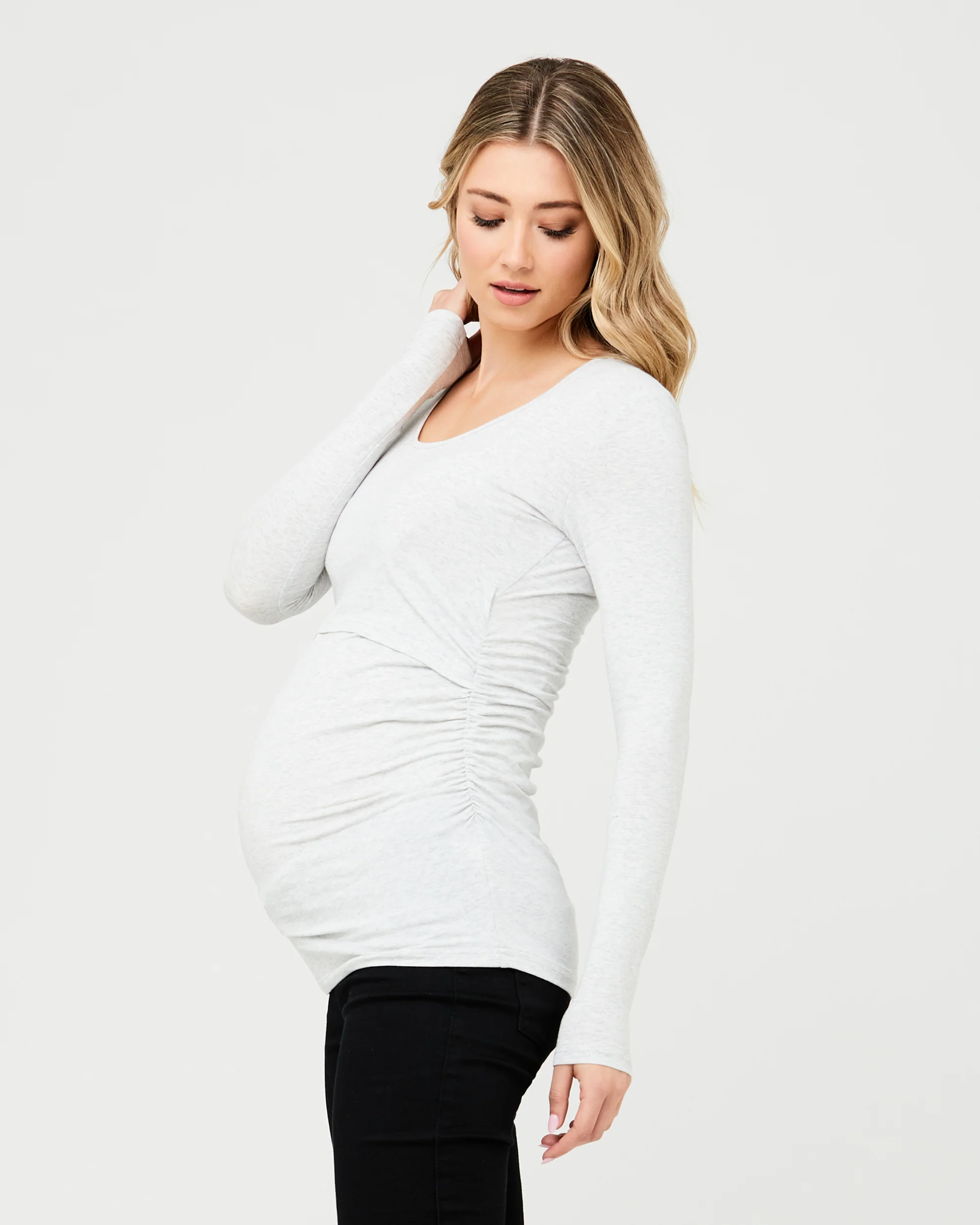 Organic Nursing Top Silver Marle - Image 2