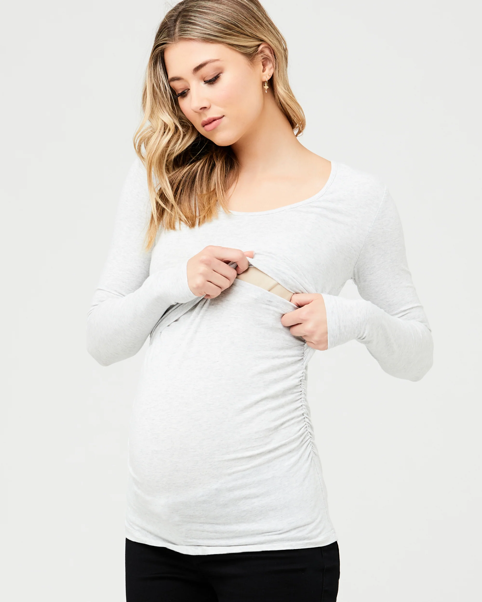 Organic Nursing Top Silver Marle - Image 4